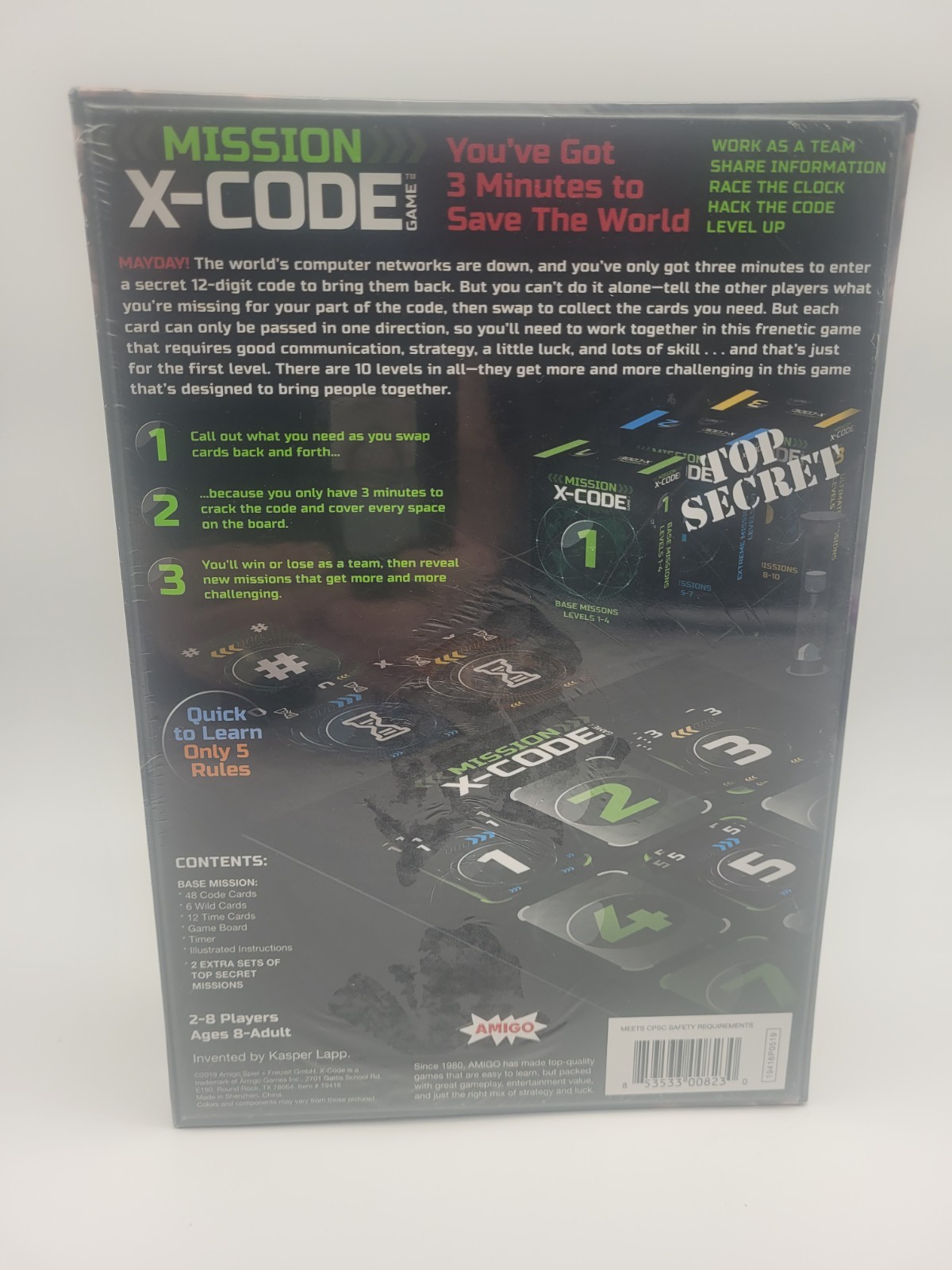 Mission X-Code Game Amigo Board Game NEW SEALED