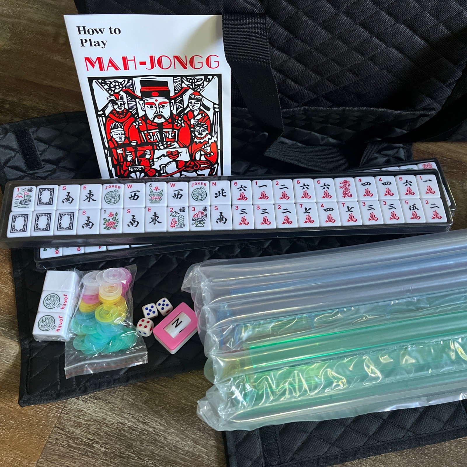 Mose Cafolo American Mahjong Set W/Carrying Case Black