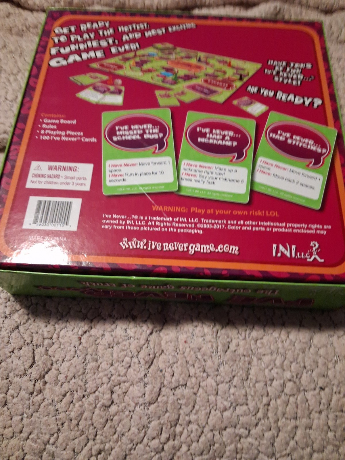 I’ve Never…The Outrageous Game of Truth – Sleepover or Party Game! – INI 2003