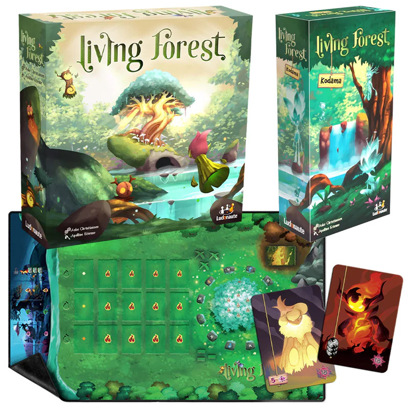 Living Forest Card Board Game Bundle w/ Expansion Playmat Promo Ludonaute – New