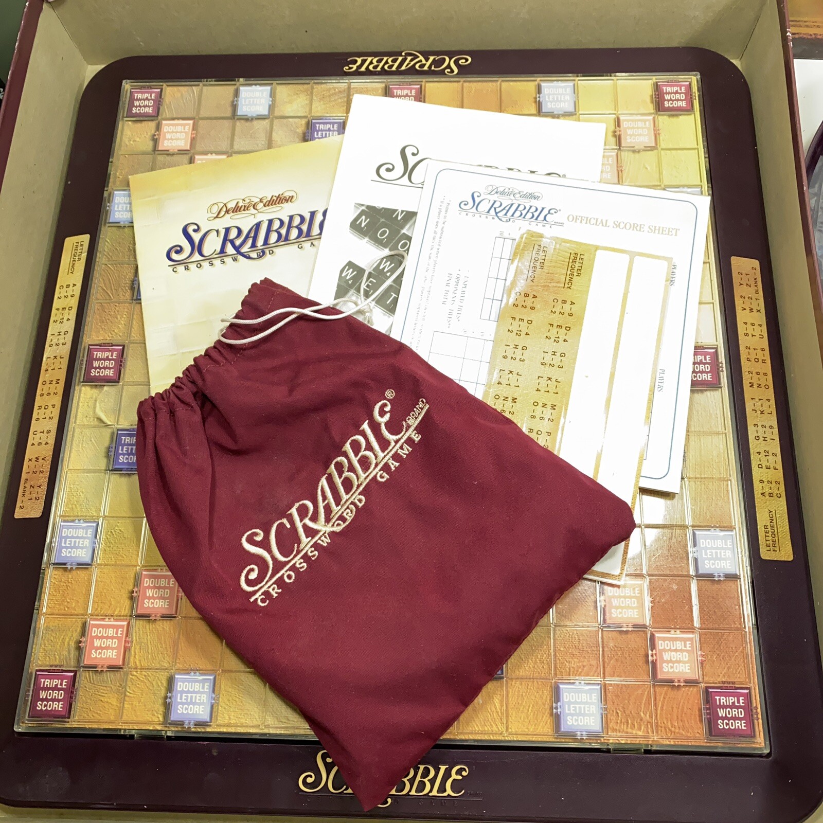 Milton Bradley 4034 Scrabble Deluxe Edition Board Game
