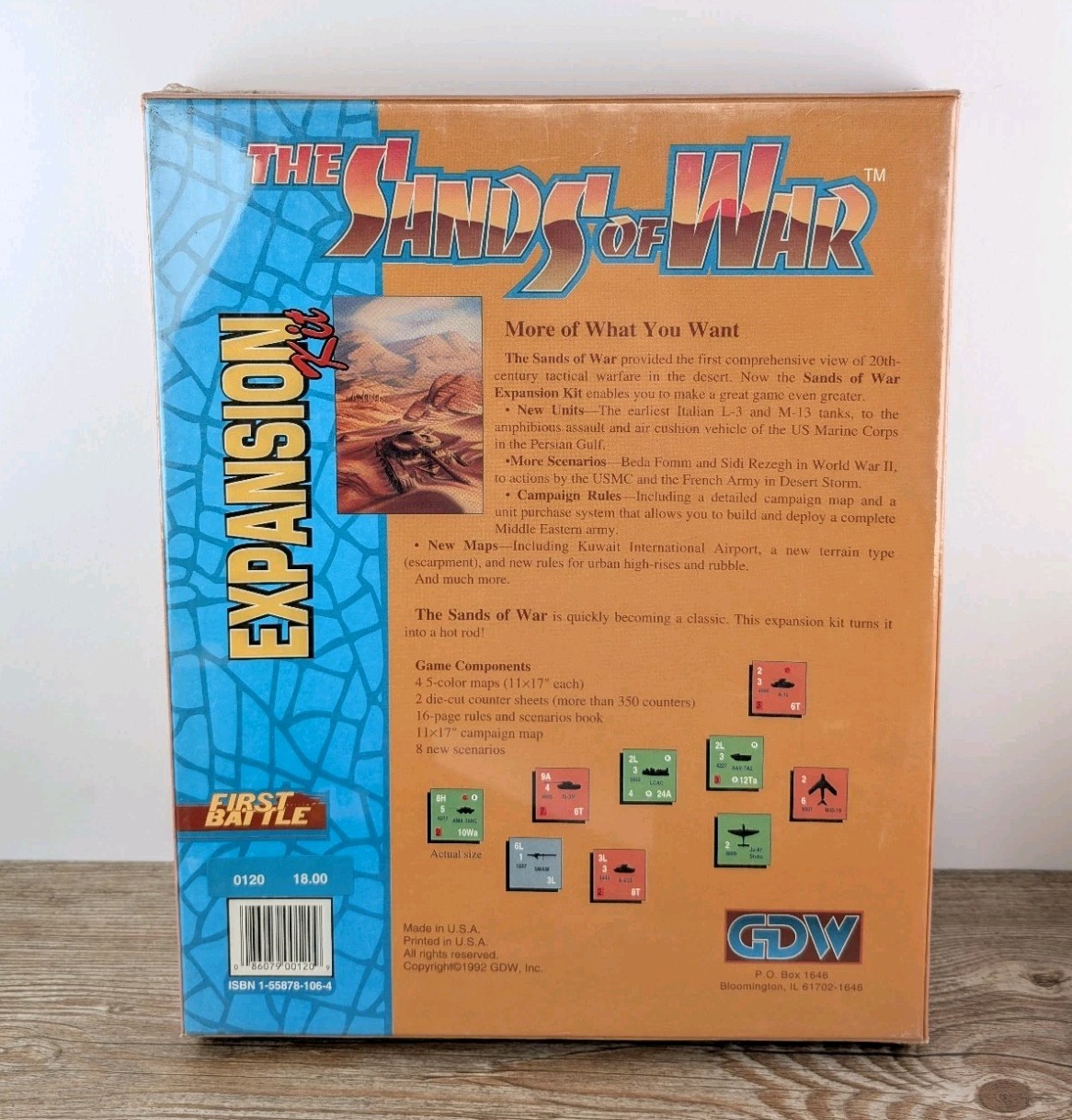 GDW Wargame Sands of War – Expansion Kit Box – NOS – NEW OLD STOCK
