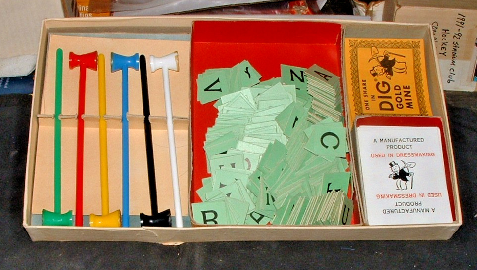 VINTAGE 1959 DIG LETTER PICKING GAME PARKER BROS Game Room Decor