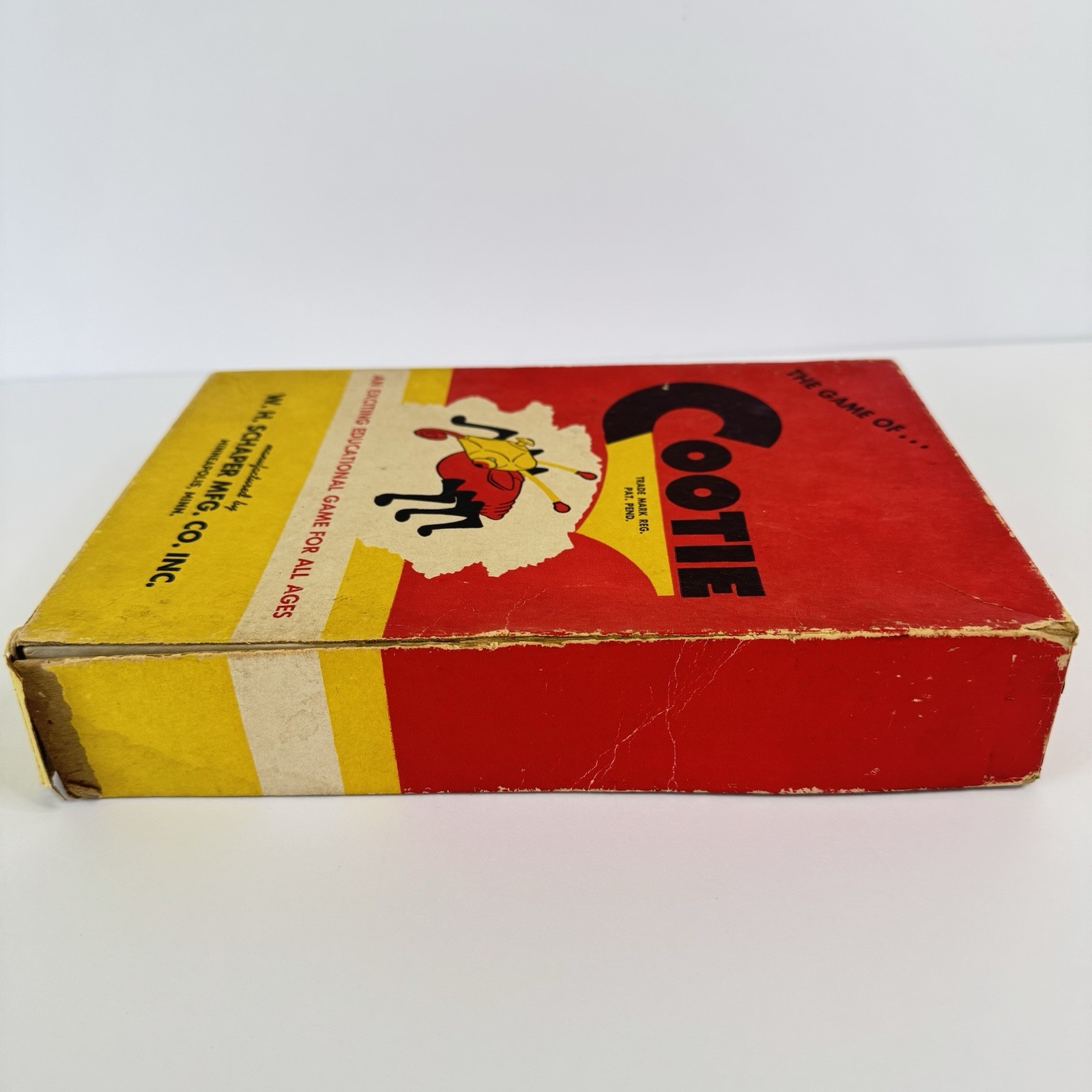 Vintage Bug Game: “Cootie” 1949 Original Box W.H. Schaper MFG. Complete.
