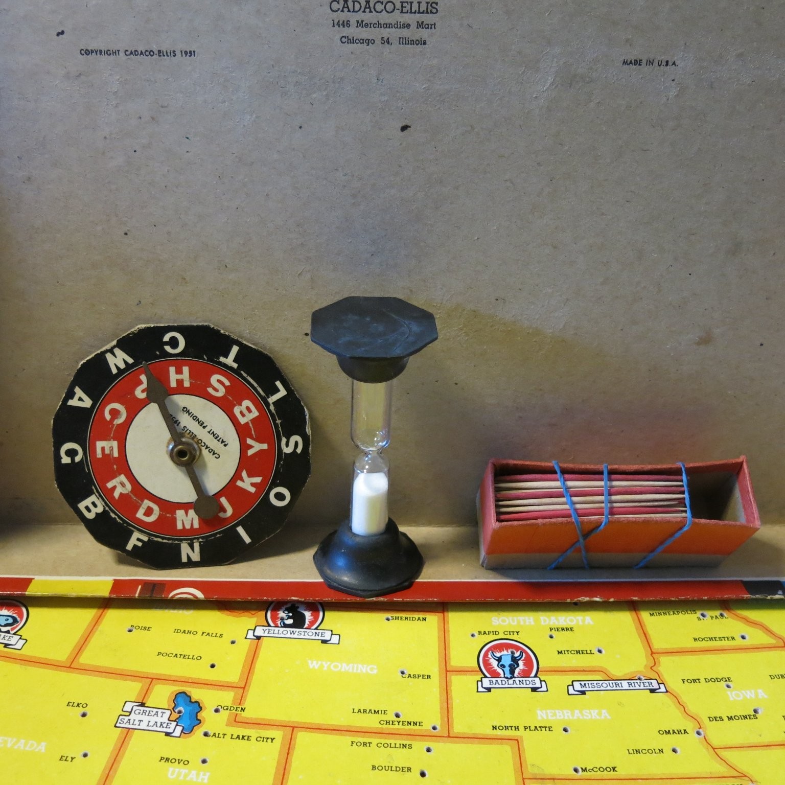 Top-Ography Cadaco-Ellis Board Game 2-6 Players Ages All Educational 1951