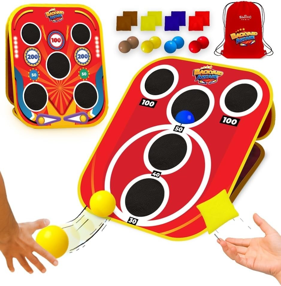 Family-Friendly 2-in-1 Bean Bag Toss & Pinball Game – Perfect for Outdoor Fun