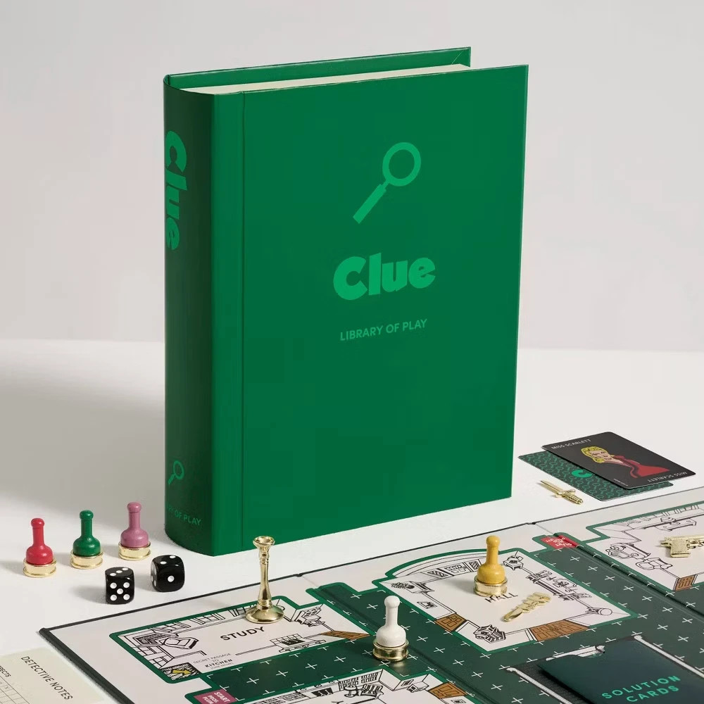 Library of Play : CLUE – 2025 Bookshelf Book Board Game *Rare* *BRAND NEW*