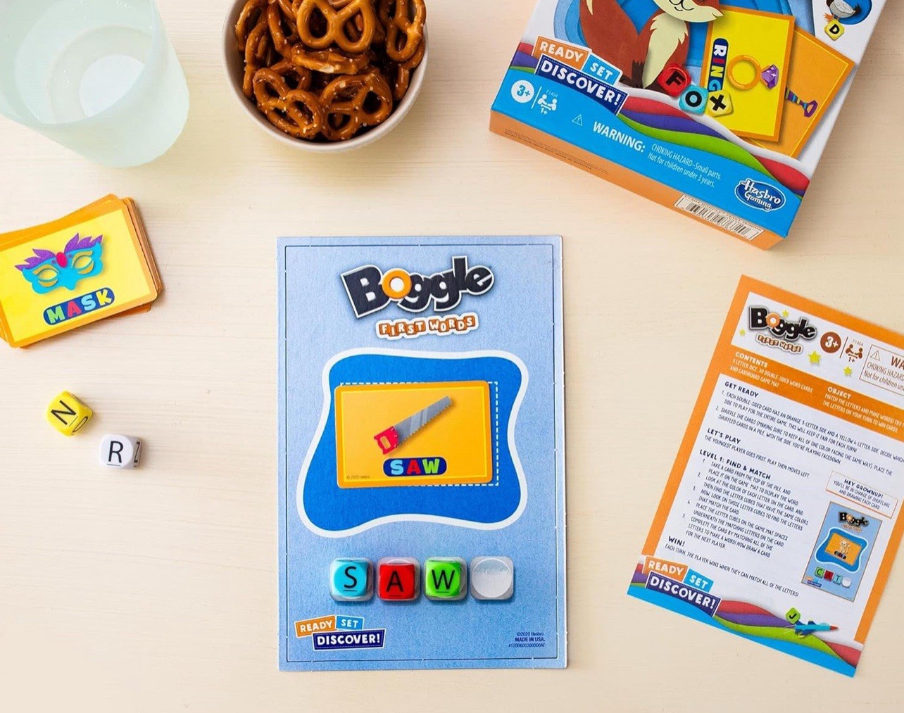 Hasbro Boggle First Words Game & Little Hands Matching Game + SNIP IT Activity