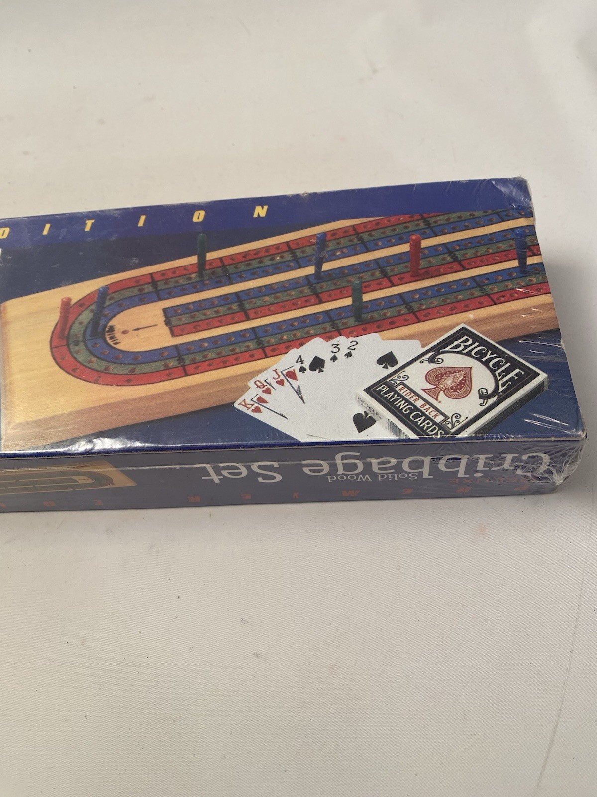 Cribbage NEW SEALED 1997 Deluxe Set SOLID WOOD CARDINAL W/ Cards Board Game