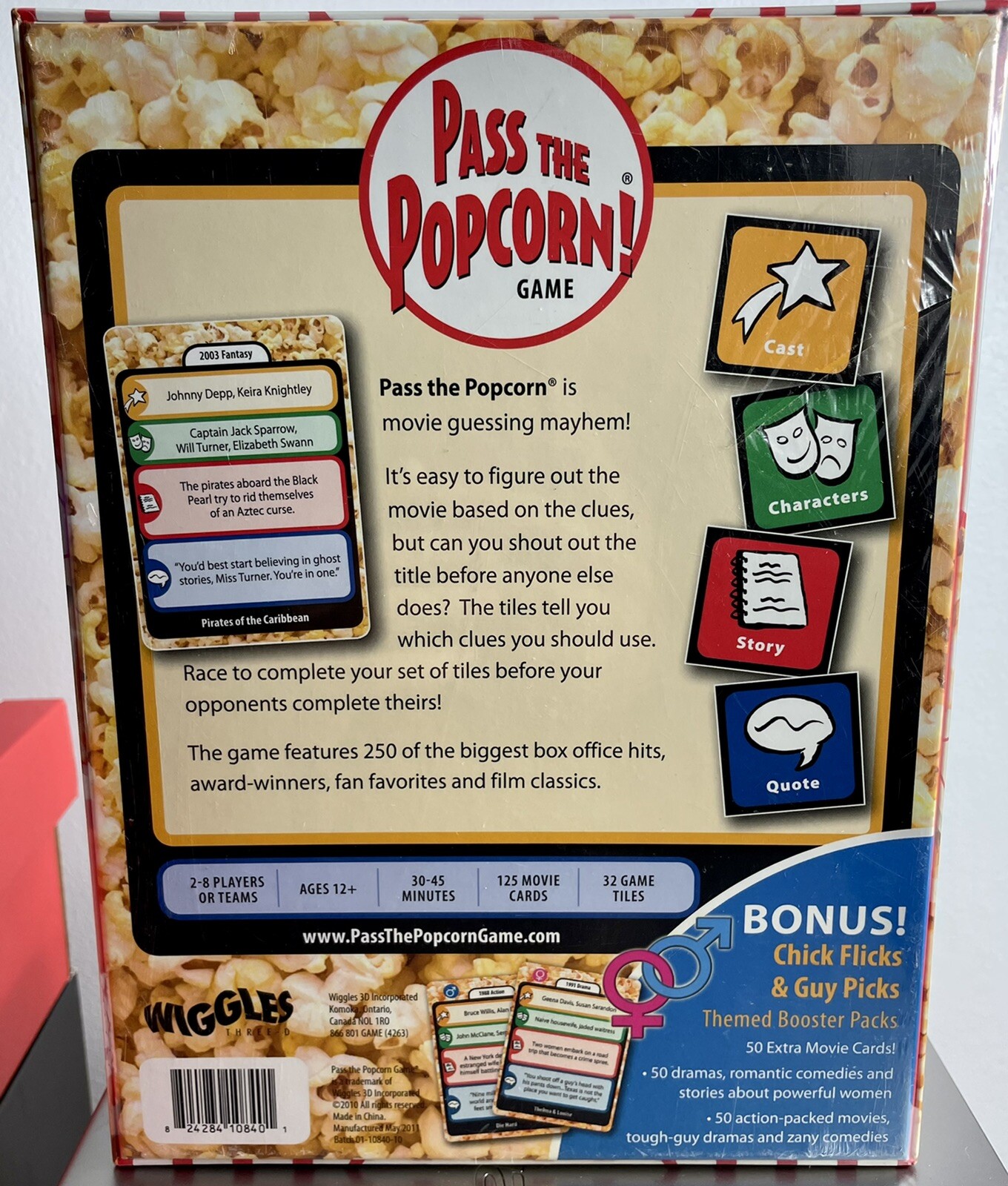 Pass The Popcorn Game Movie Trivia Family Party Game Sealed Fast Paced Fun
