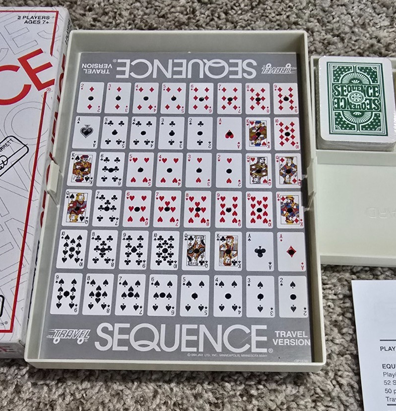 Sequence Strategy Board Game Travel Version – New Unused In Box