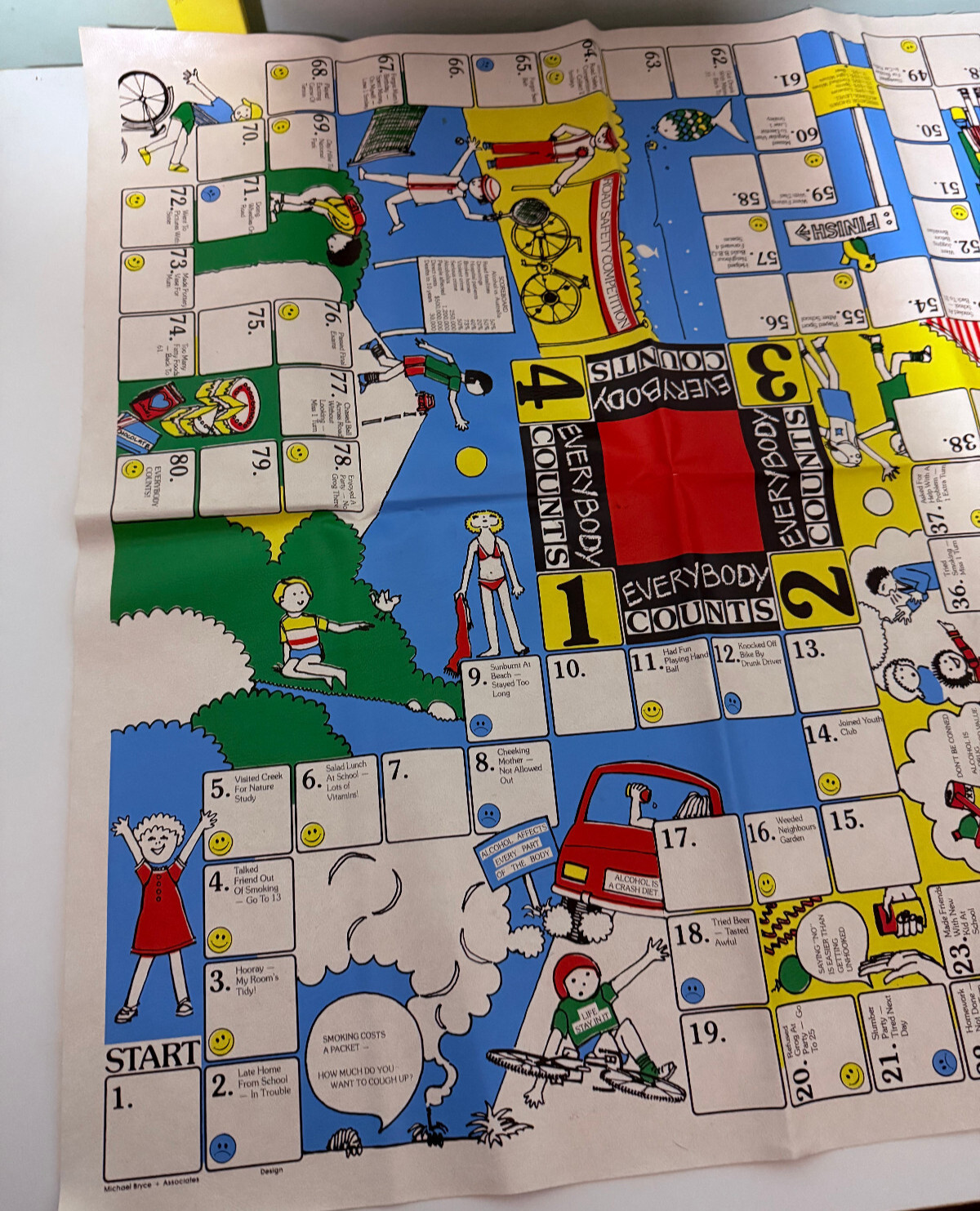 alchohol and drug awareness program game 1980 snakes and ladders style michael