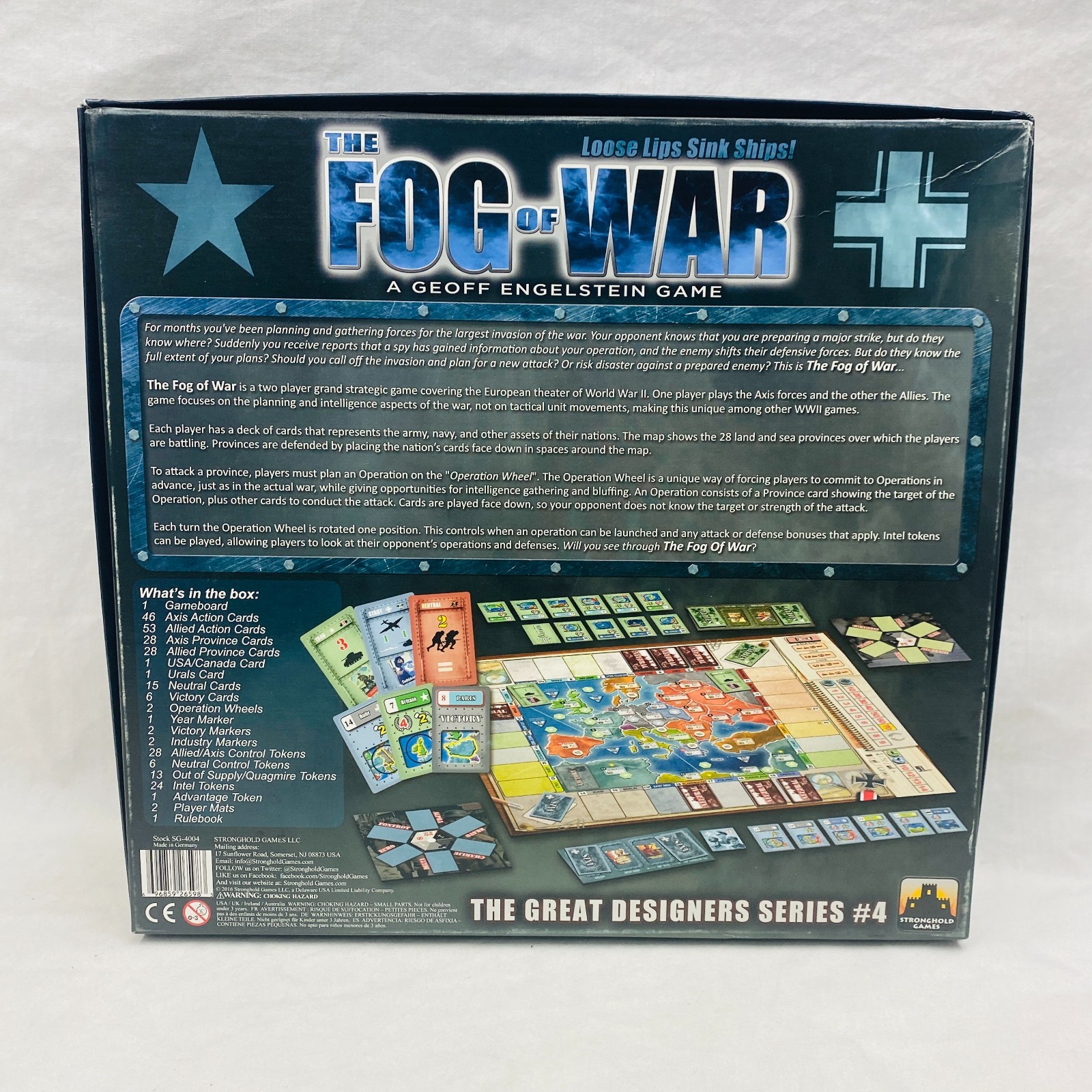 The Fog of War Board Game Stronghold Games 2016 VG/NM+