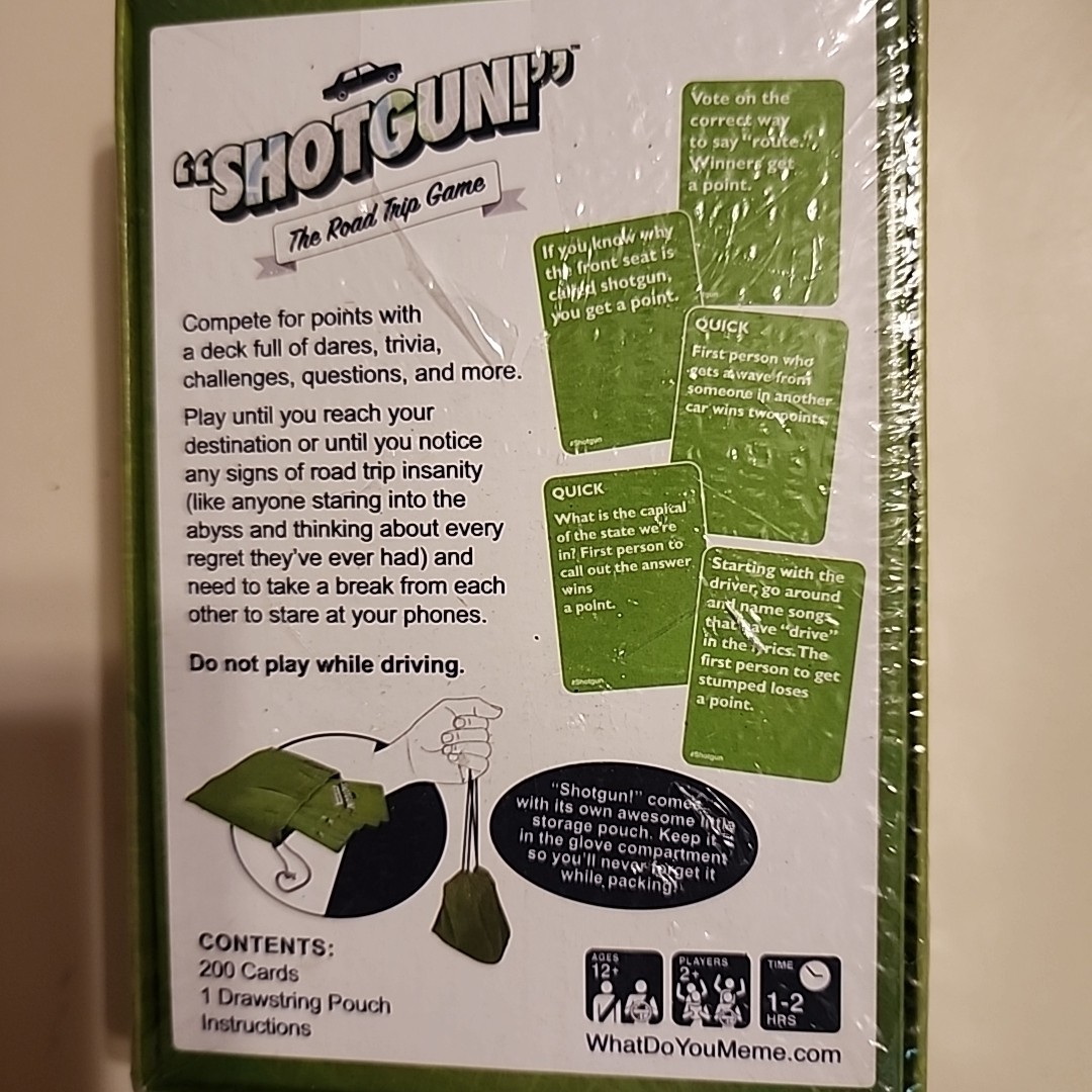 The Road Trip Game What Do You Meme? Ages 12+ 2+ Players 1-2 Hours