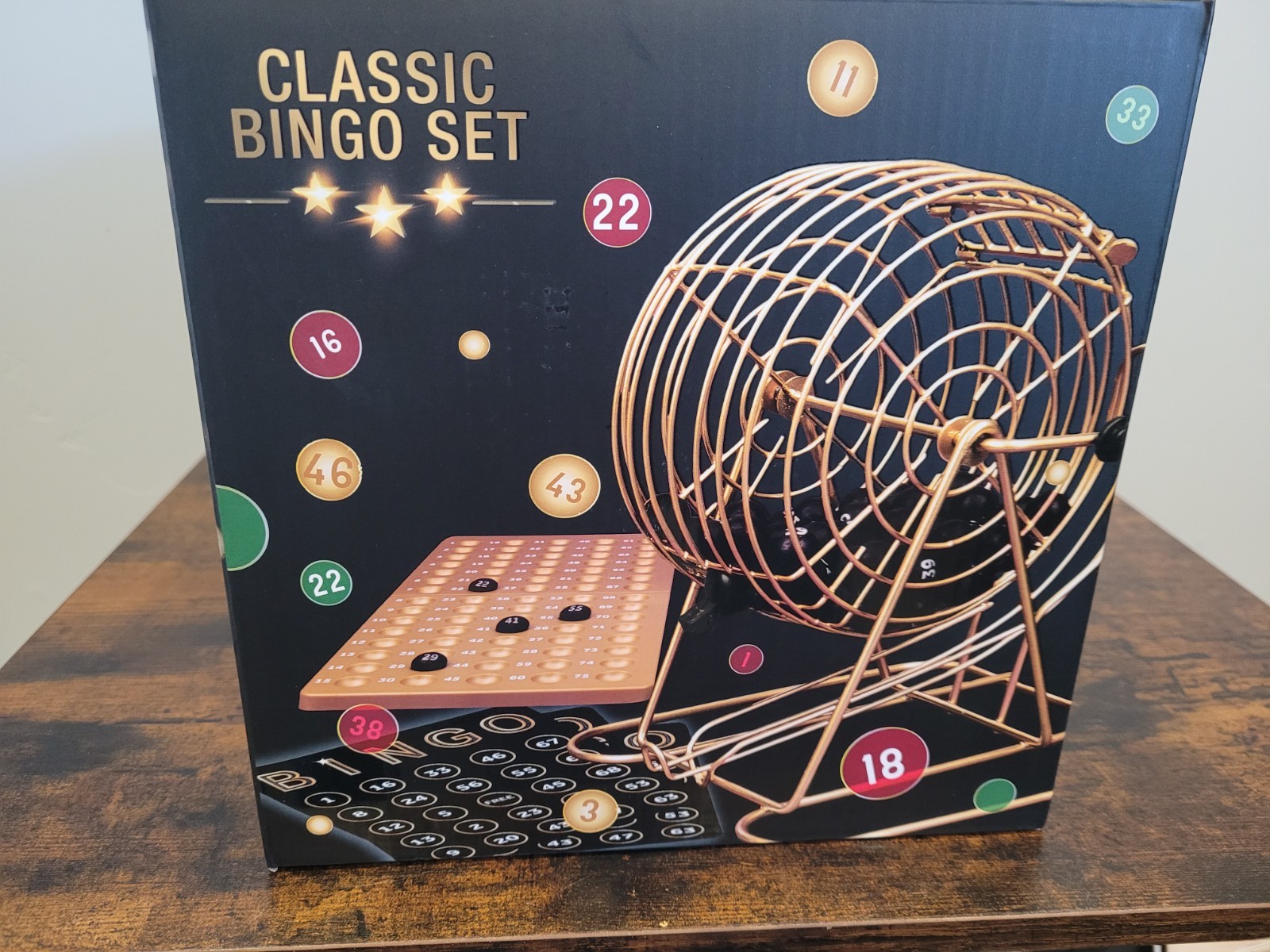 Classic Casino Style Bingo Set Gold Ages 6+ Brand New Free Ship Lower 48 States