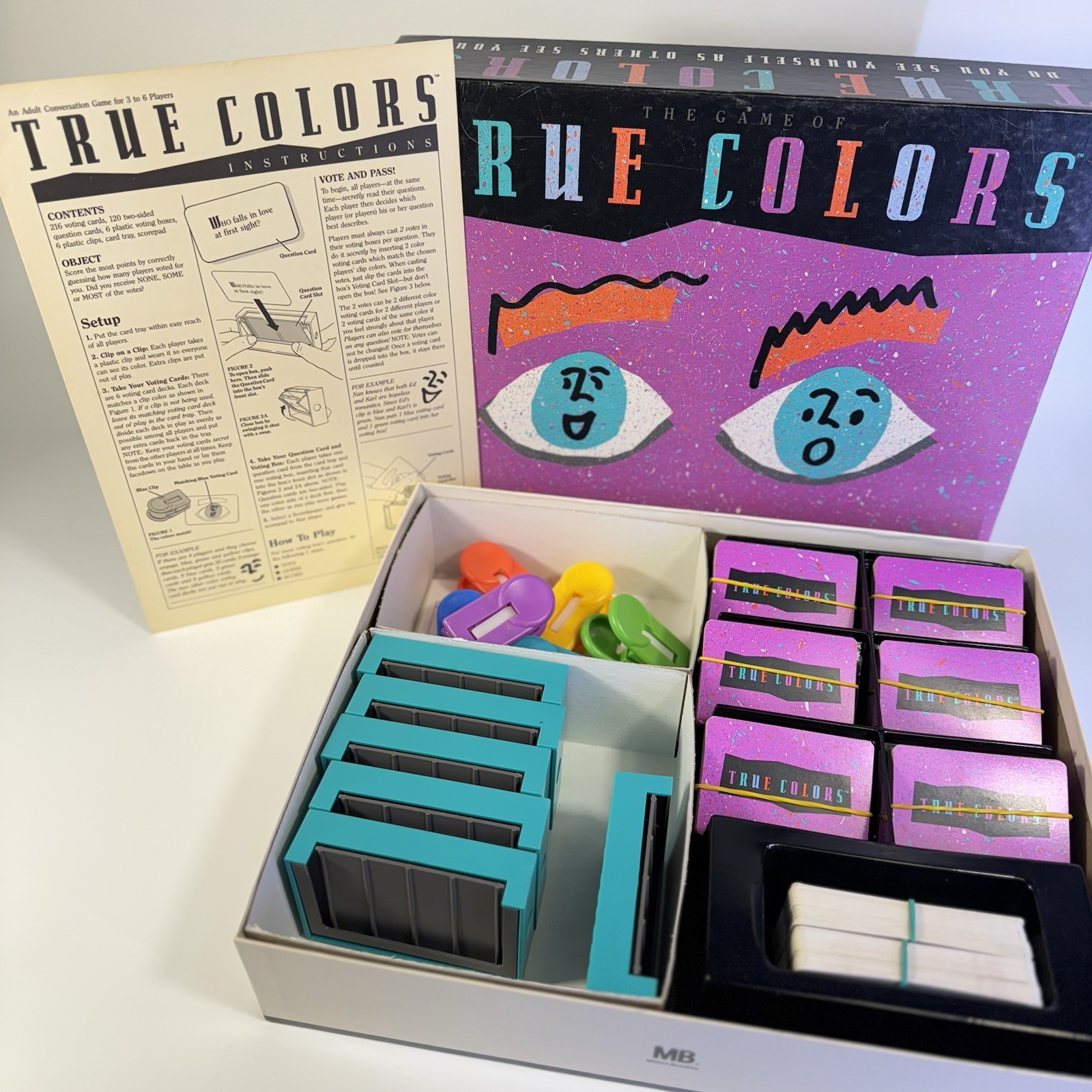 The Game of True Colors Vintage 1990 Milton Bradley