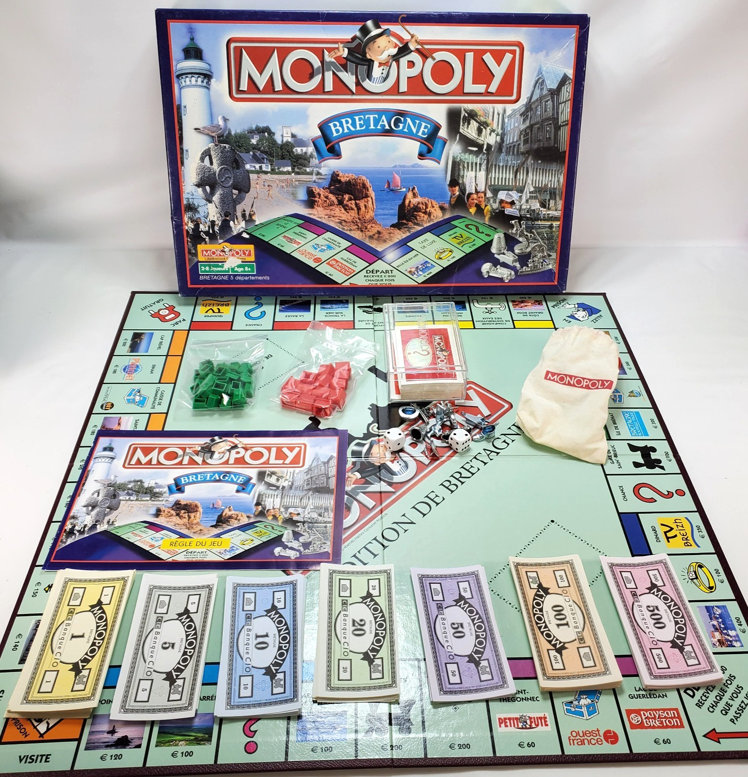 MONOPOLY BRETAGNE Edition France French International Complete Winning Moves