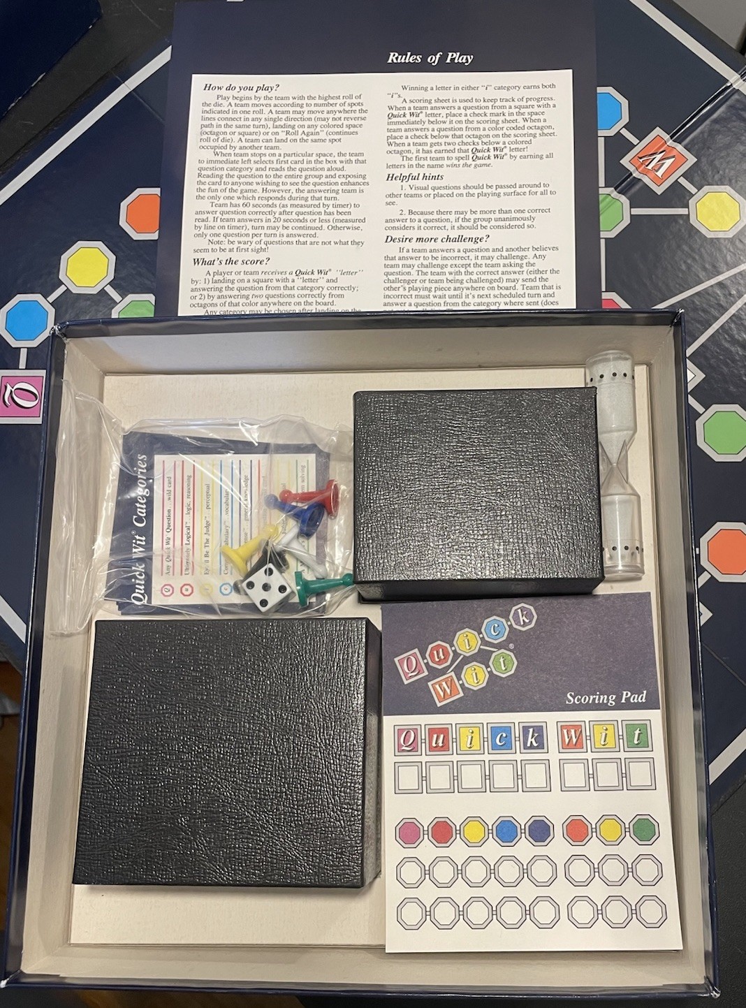 Quick Wit: The Uncommon Game Of Common Sense Vintage Board Game Family Fun