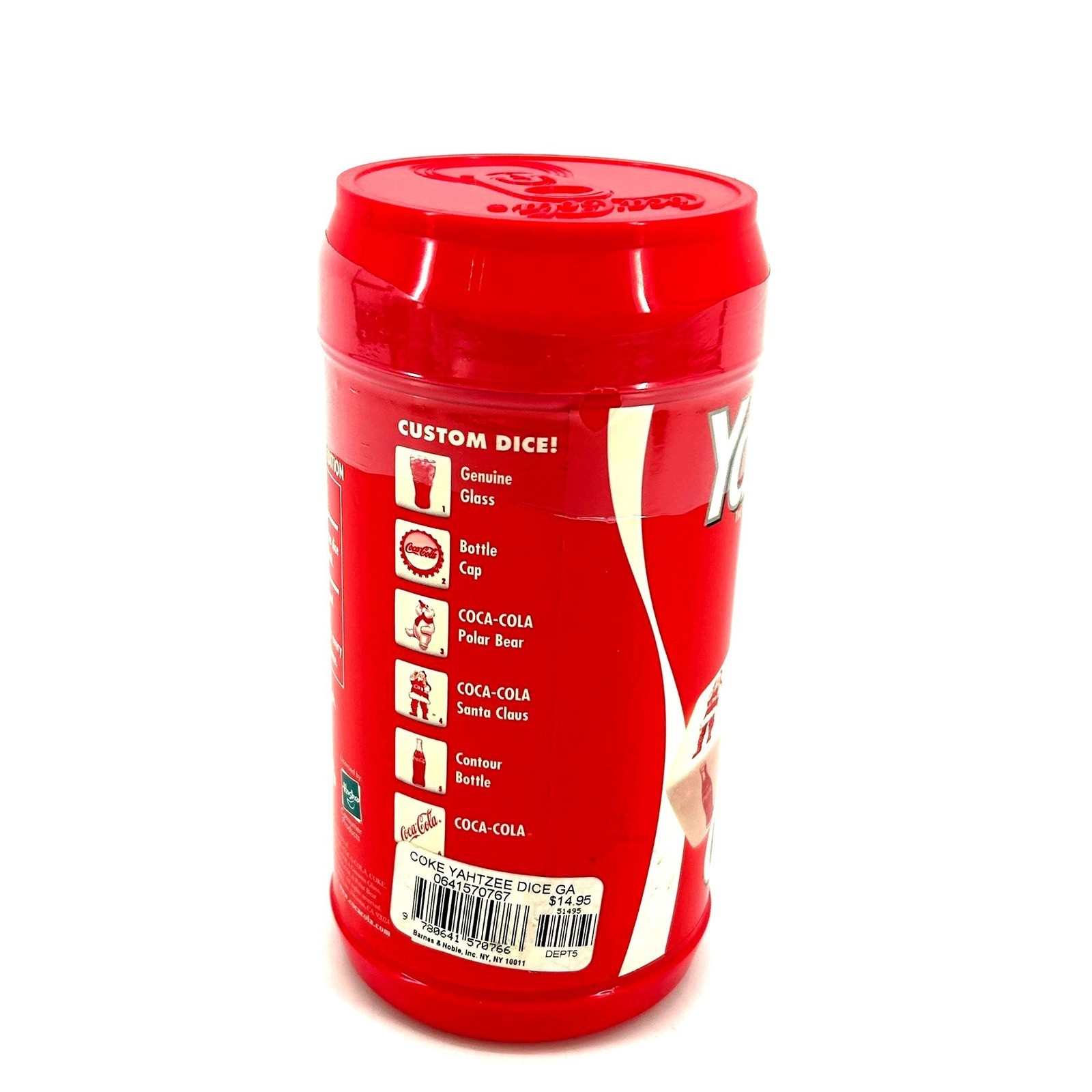 Yahtzee Coca-Cola Collector Edition Dice Game Coke Can Tin 2007 USAopoly Hasbro