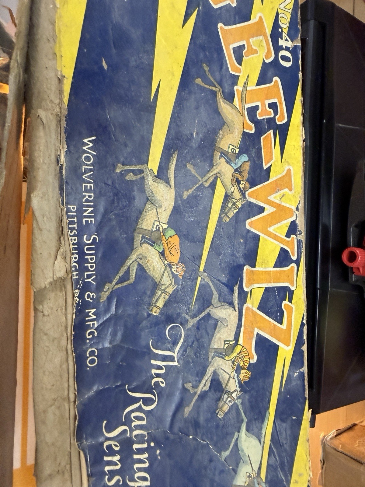 Vintage Wolverine Gee-Wiz No.40 Horse Racing Tin Game with Box