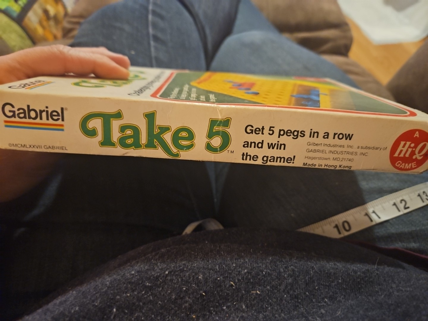 Vintage Take 5 Board Game W/ Box 1977 Gabriel Hi-Q 77452-400-B Strategy Puzzler