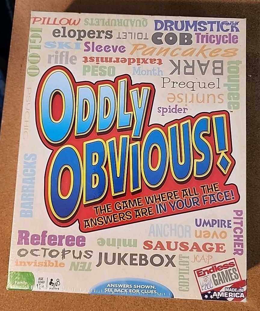 Oddly Obvious! – Endless Games – Family Game Night – Sealed NEW