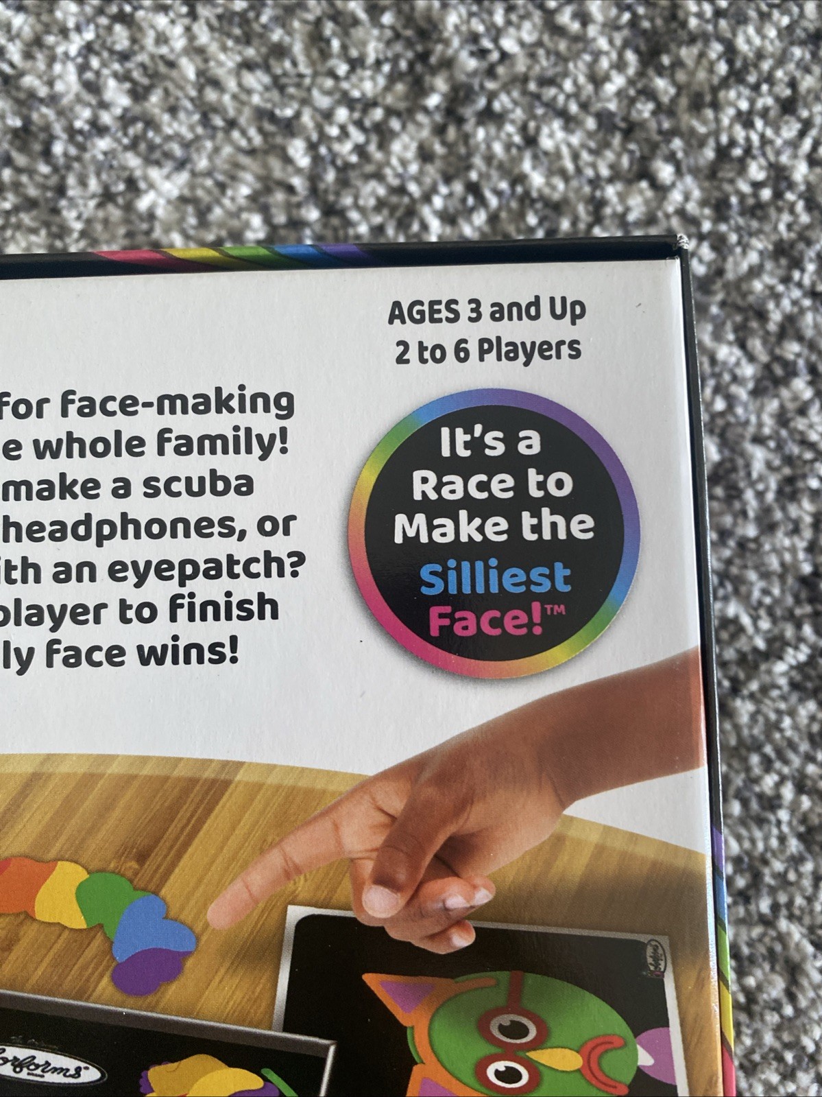 The Colorforms Silly Faces Game • 2 to 6 Players 3+ Damaged Box New
