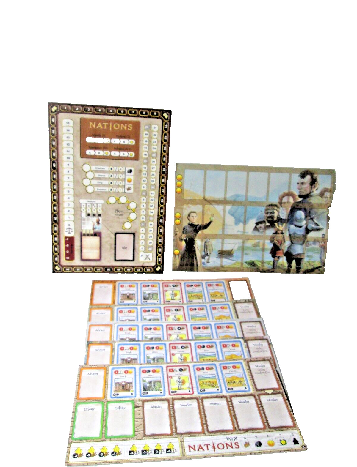 Nations (Board Game, 2013) strategy civilization Lautapelit Asmodee COMPLETE
