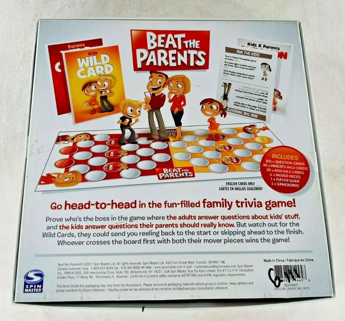 Beat The Parents It’s kids vs. grown-ups trivia challenge! by Spinmaster