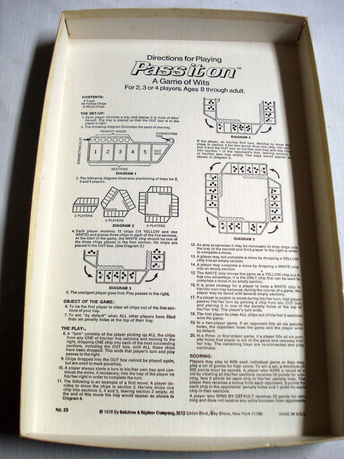 Pass It On A Game of Wits Complete Selchow & Righter No. 39