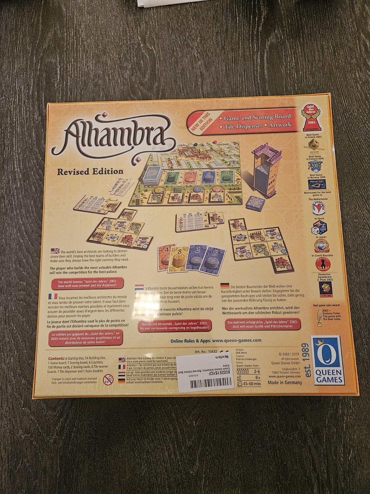Queen Games Alhambra: Revised Edition Board Game – New, Sealed