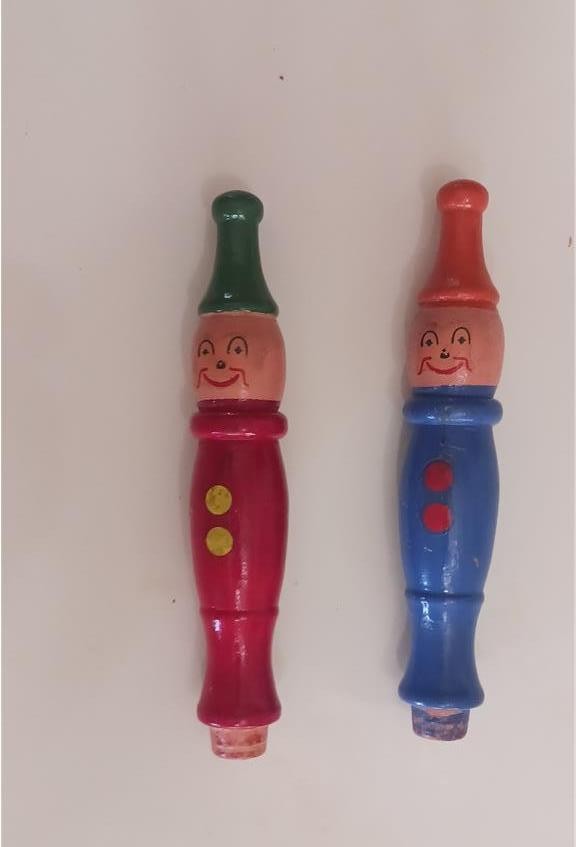 VINTAGE 1940’S BRODHAVEN RING TOSS GAME WOODEN CLOWN STAKES COMPLETE NICE