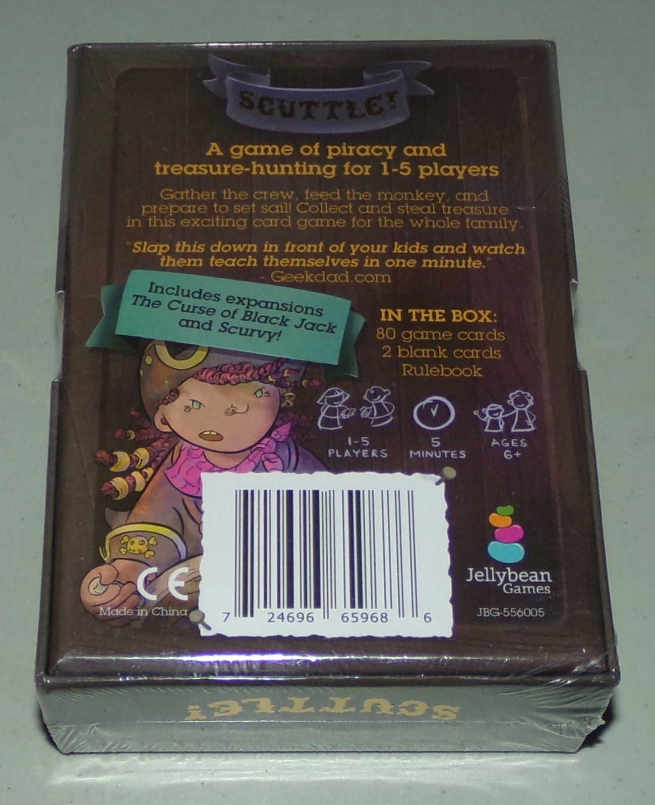SCUTTLE A Game of Piracy & Treasure Hunting 1-5 Players 6+ Black Jack Scurvy NEW