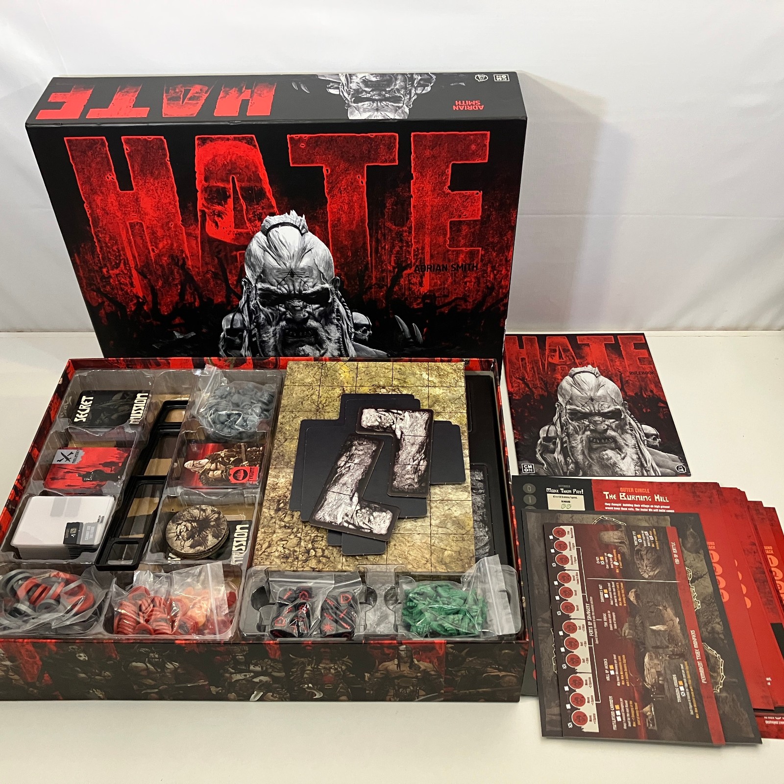 Adrian Smith HATE Mature Board Game 2019 CMON Guillotine Games 2-6 Players VGC
