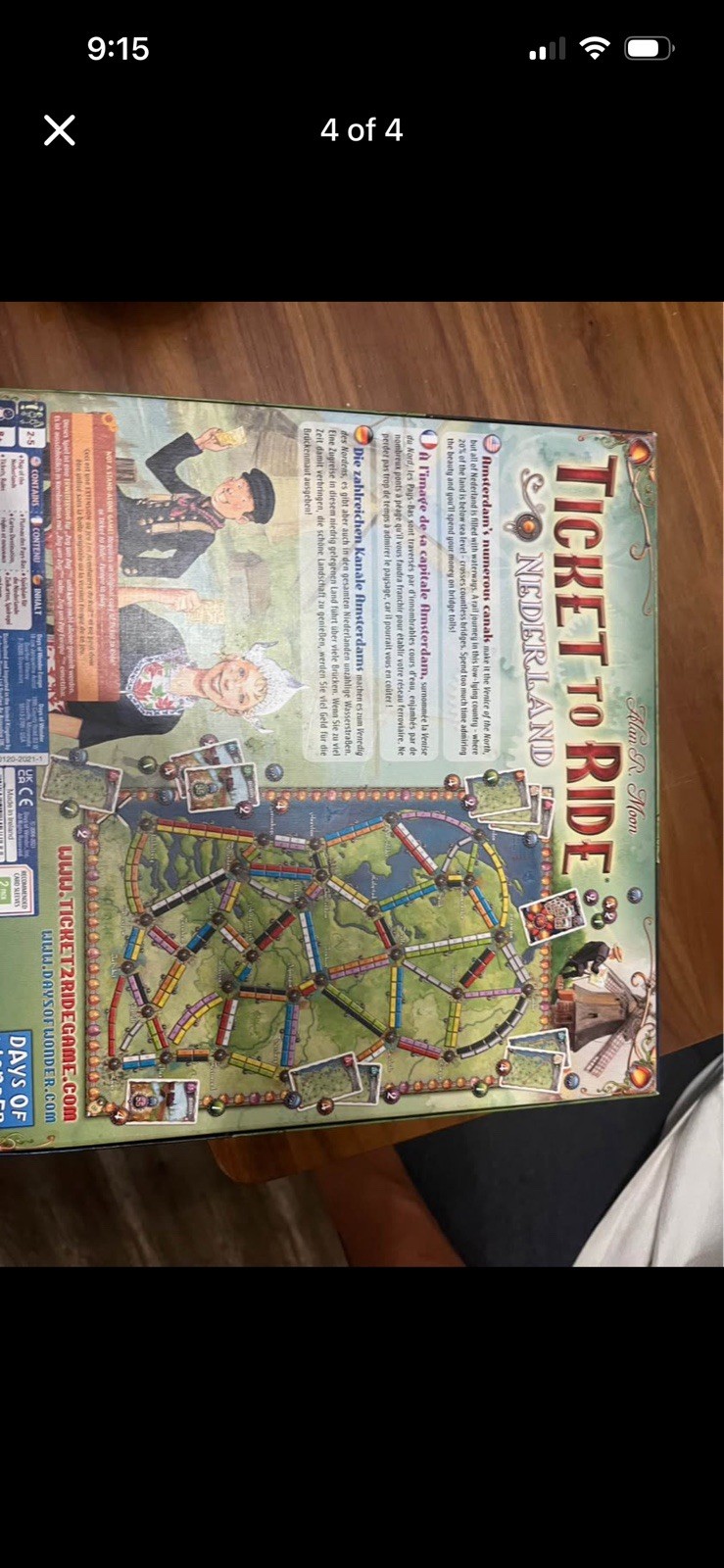 Days of Wonder Ticket to Ride Nederland Train Board Game 2+ Players Ages 8+