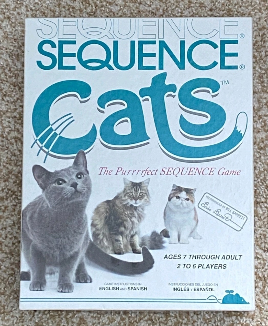 Sequence Cats Board Game 100% Complete EUC 2-6 Players Rules English/Spanish