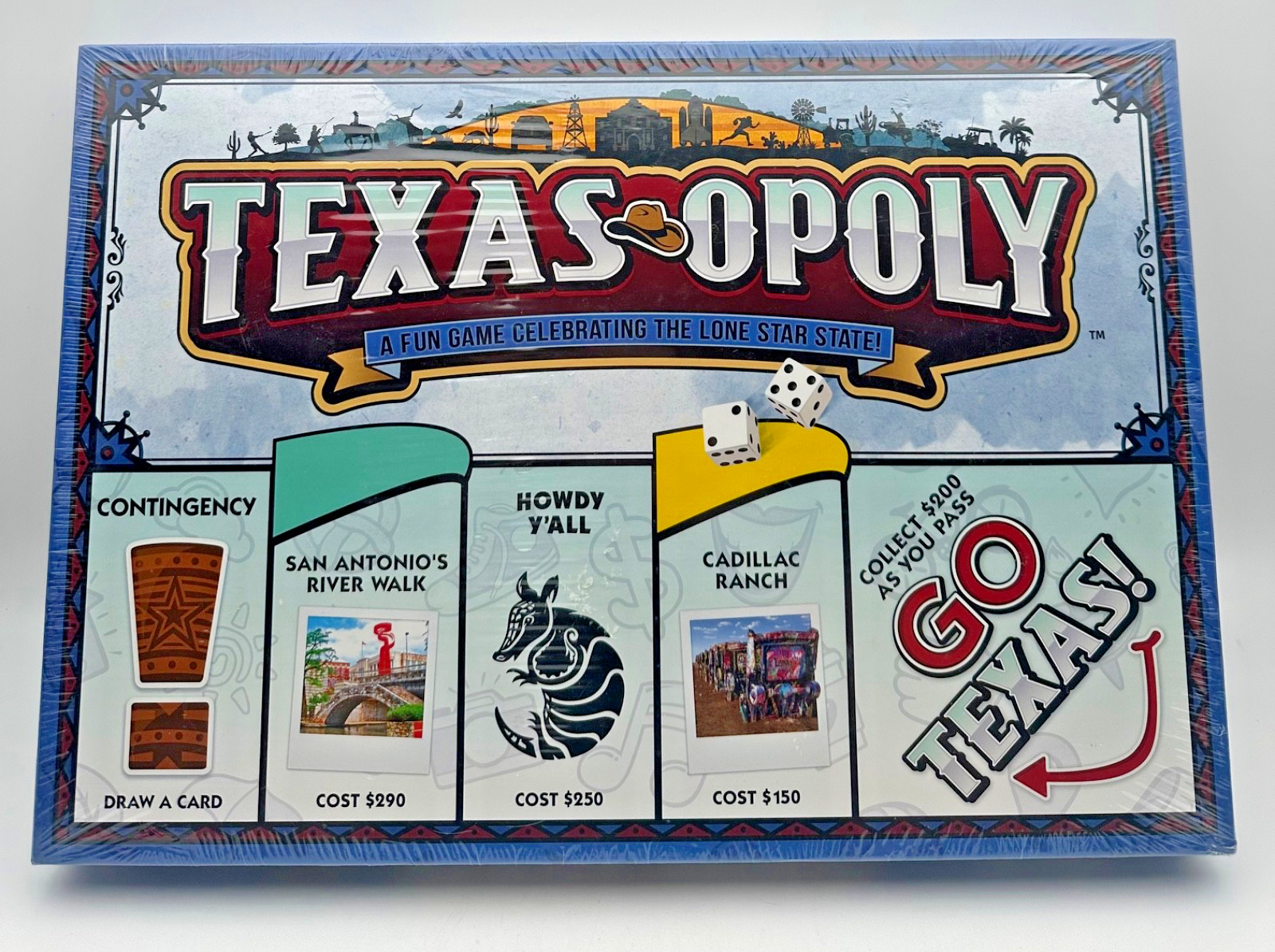 NEW Sealed Texas-Opoly Board Game Late For The Sky A Game Celebrating Texas