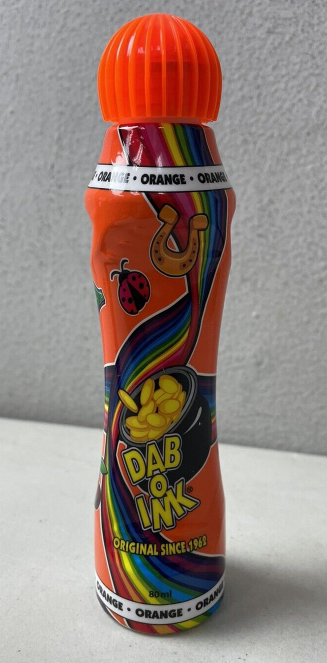 Dab-O-Ink 3 Ounce Bingo Markers Set of 6 Daubers Assorted Colors As Listed New