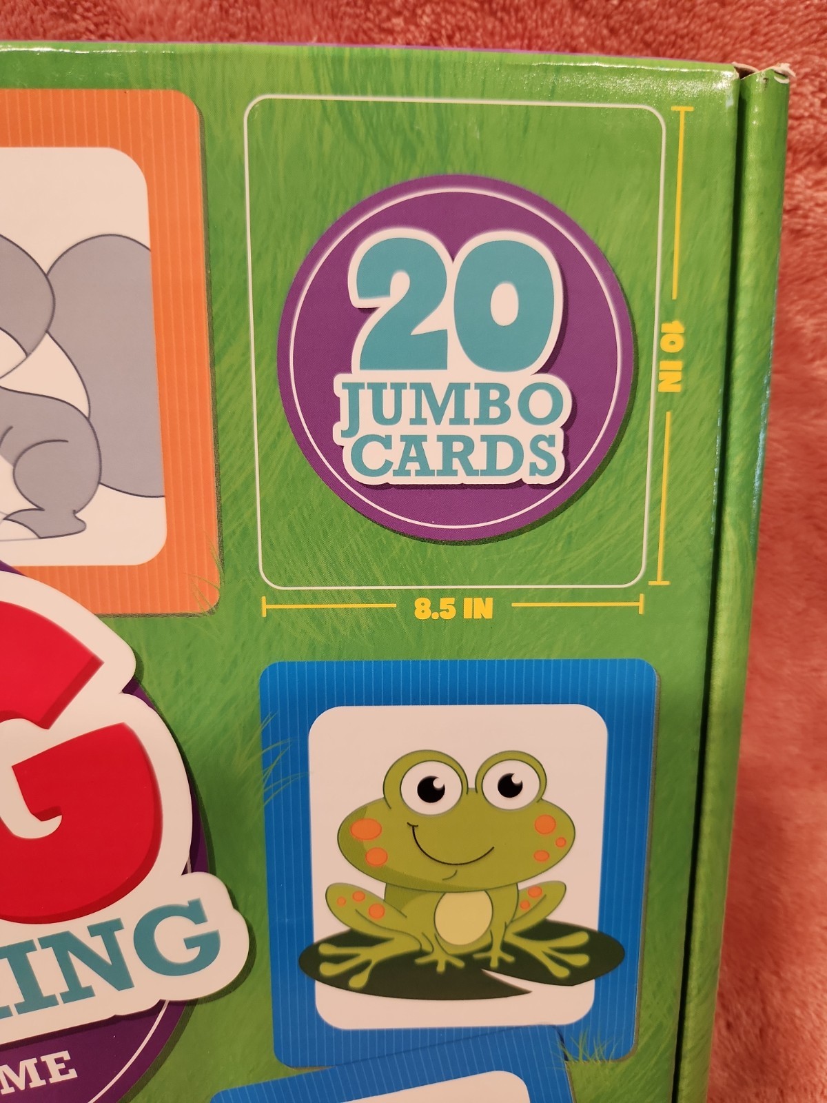 Big Matching Card Game 20 Jumbo Cards Box Open Cards are Sealed Beach Camp