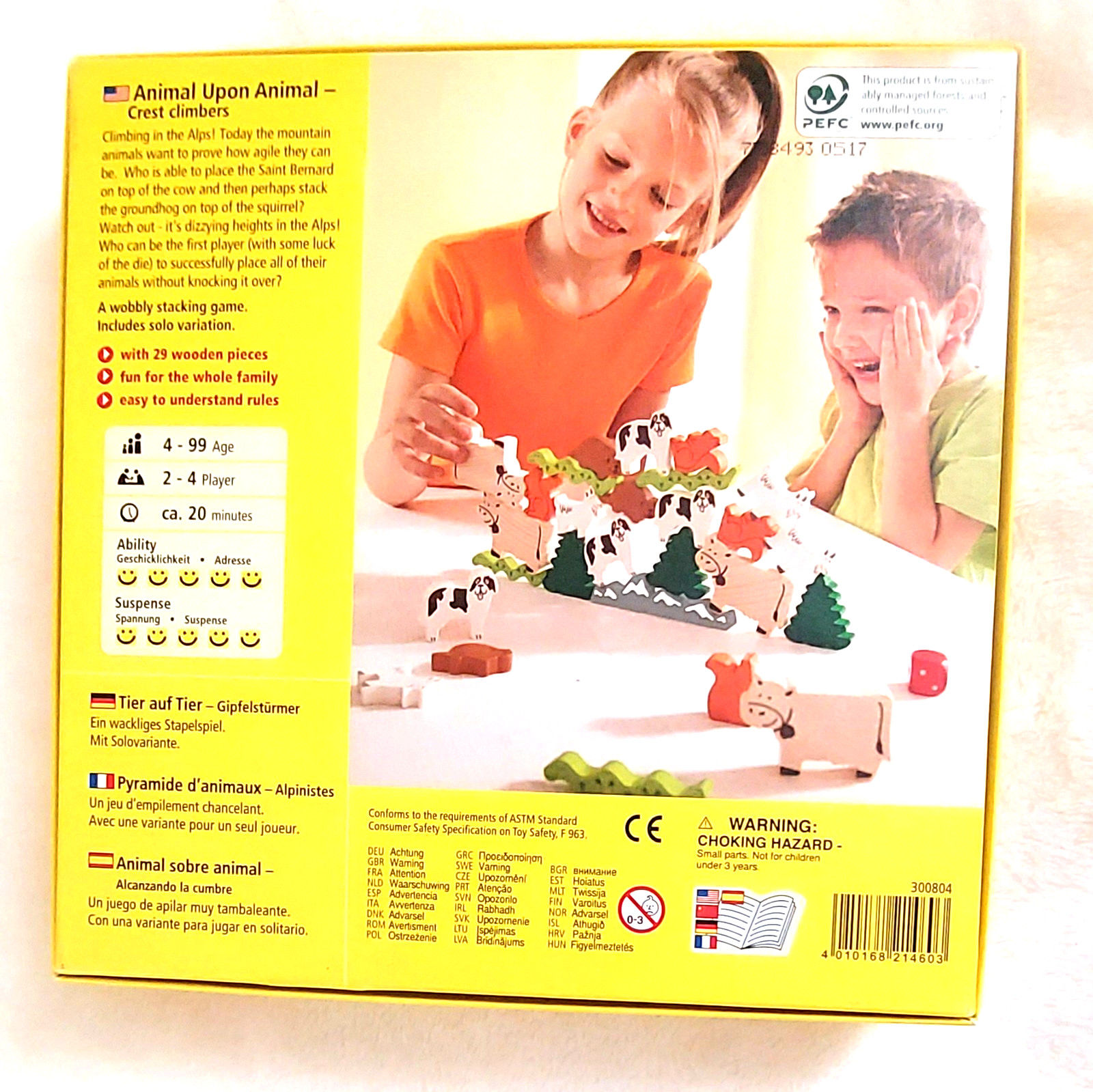 Haba Animal Upon Animal Crest climbers Wooden Stacking Game