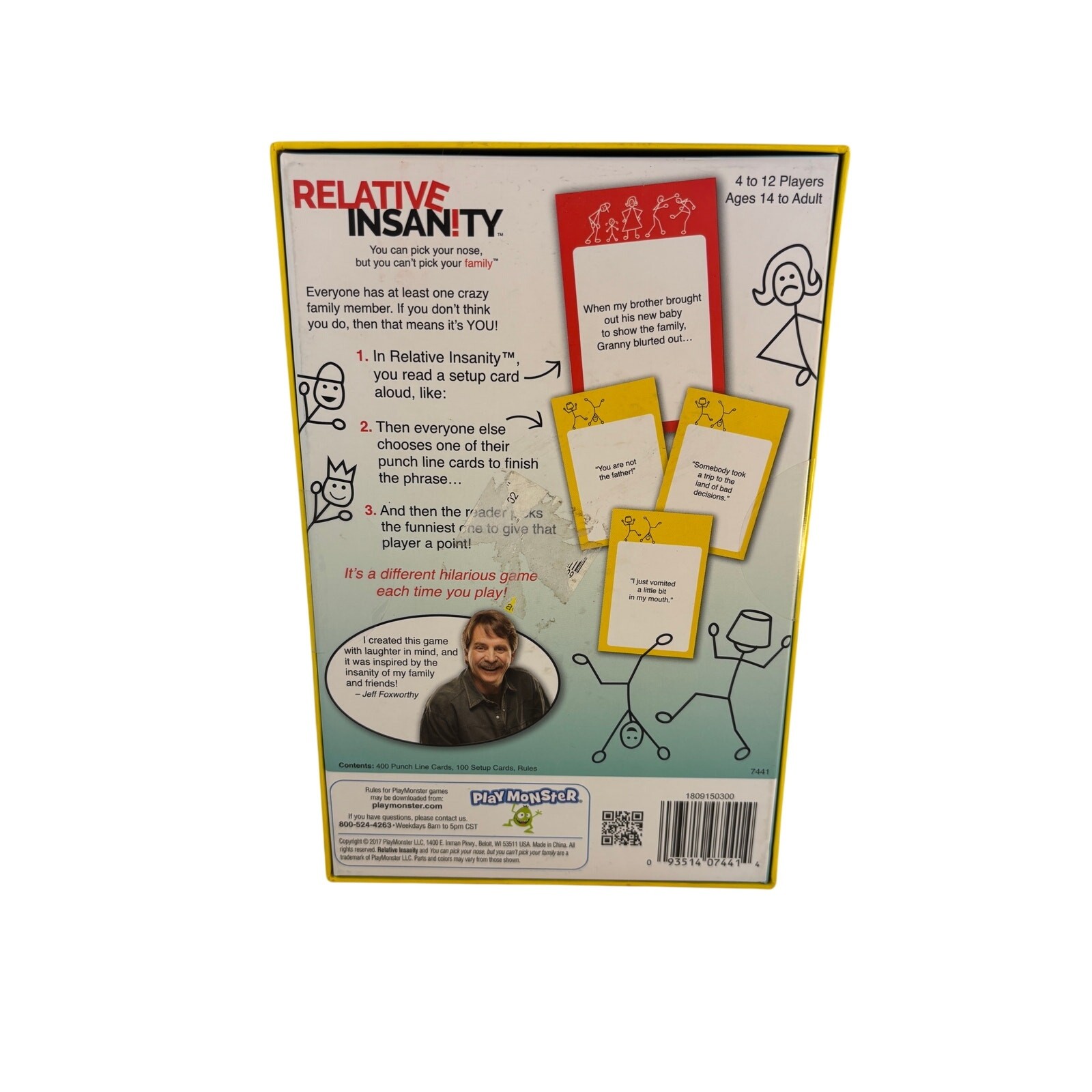 Relative Insanity Party Card Game Family Adult Humor Complete Great Minds Game