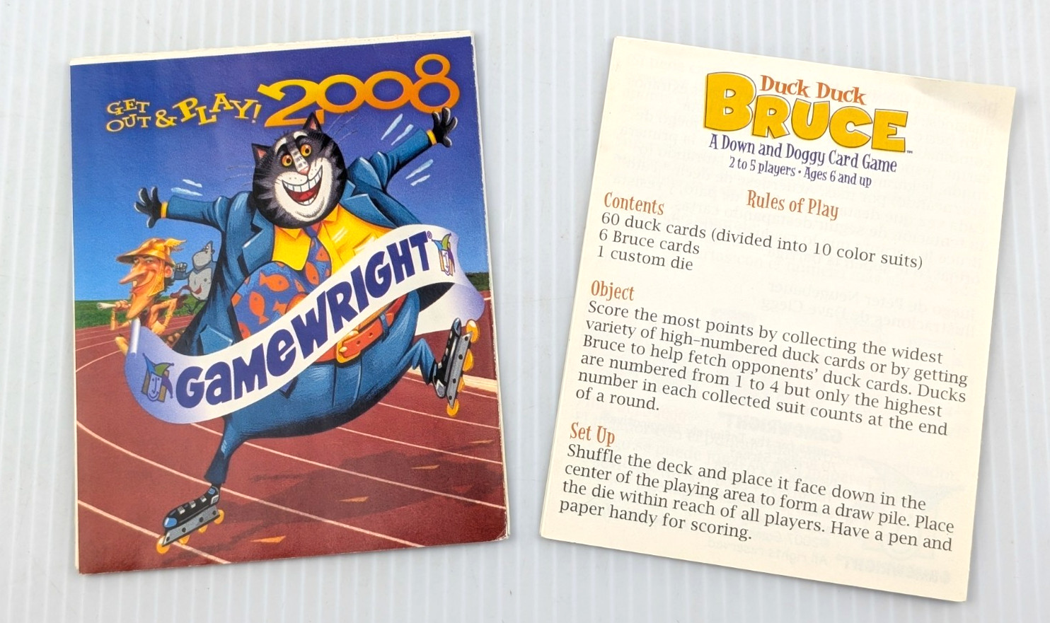 Duck Duck Bruce Card Game 100% COMPLETE 2007 Gamewright Dr Toy Award Winner