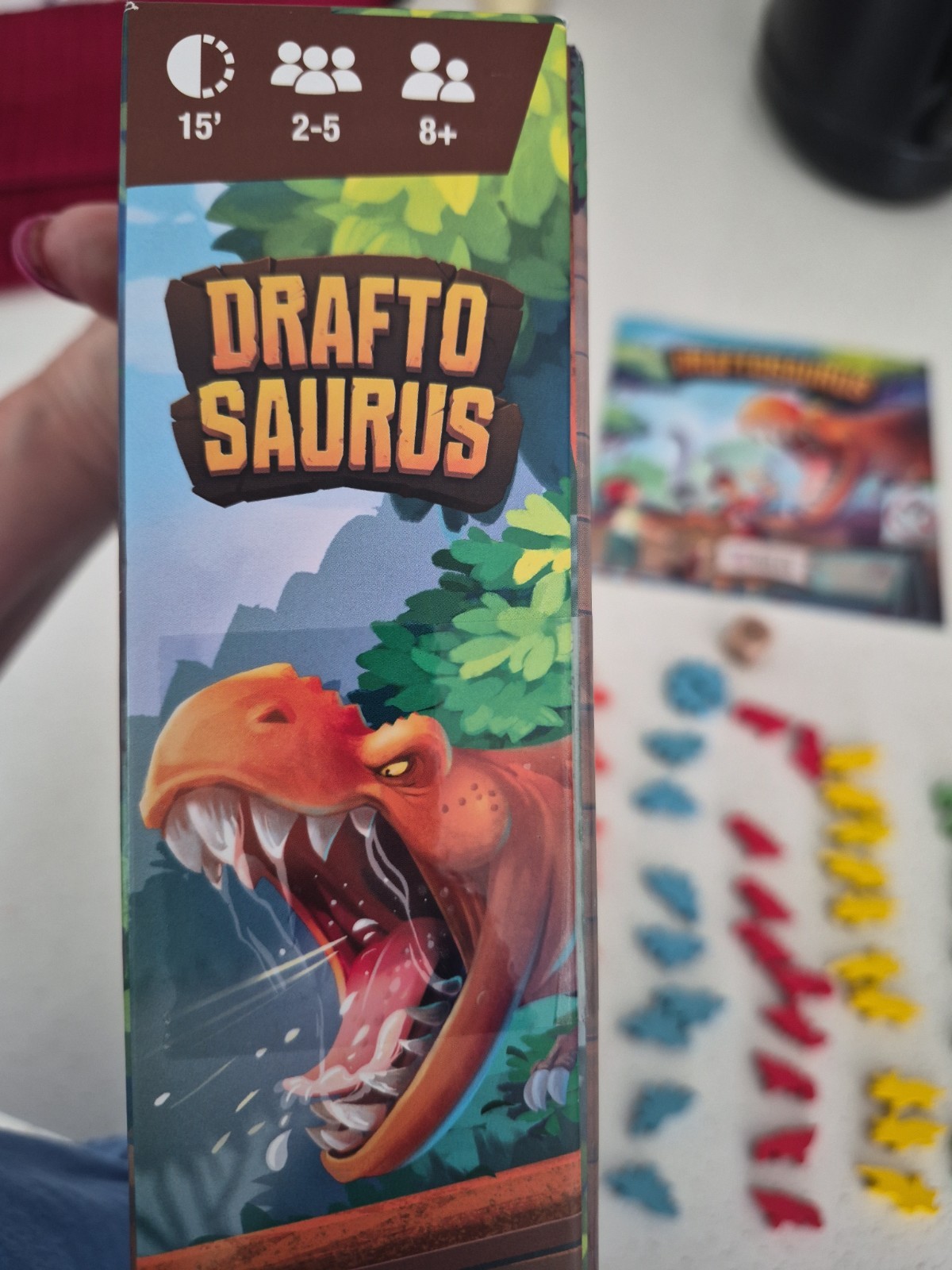 Draftosaurus Board Game by Ankama English Version of GERMAN game Educational