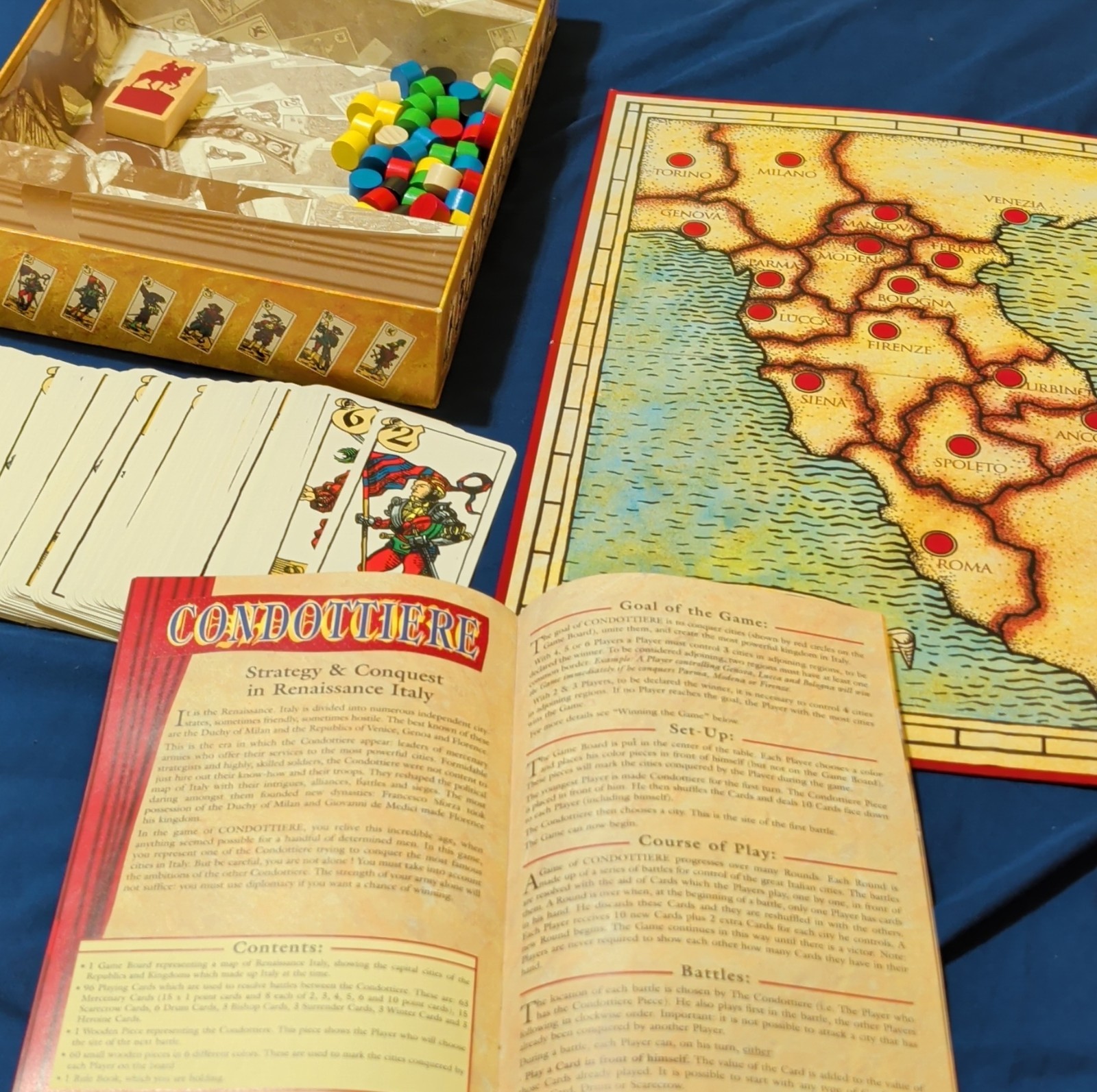 Euro Games Condottiere Strategy Board Game Complete