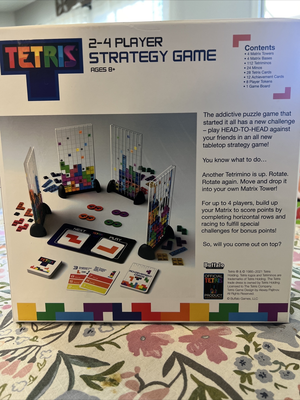 TETRIS Puzzle Matrix Tower Strategy Game 2-4 Players Ages 8+ Buffalo 2021