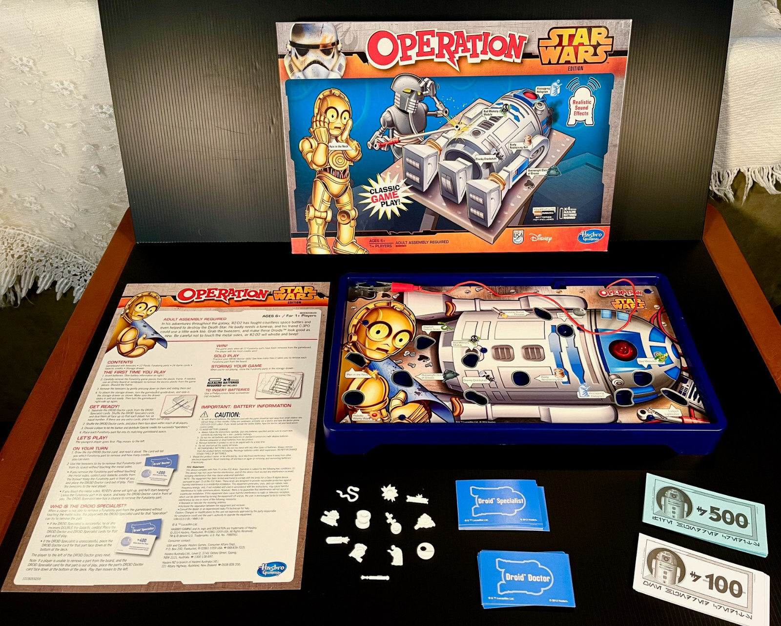 Hasbro R2-D2 OPERATION – Star Wars Edition! 100% Complete & Original!