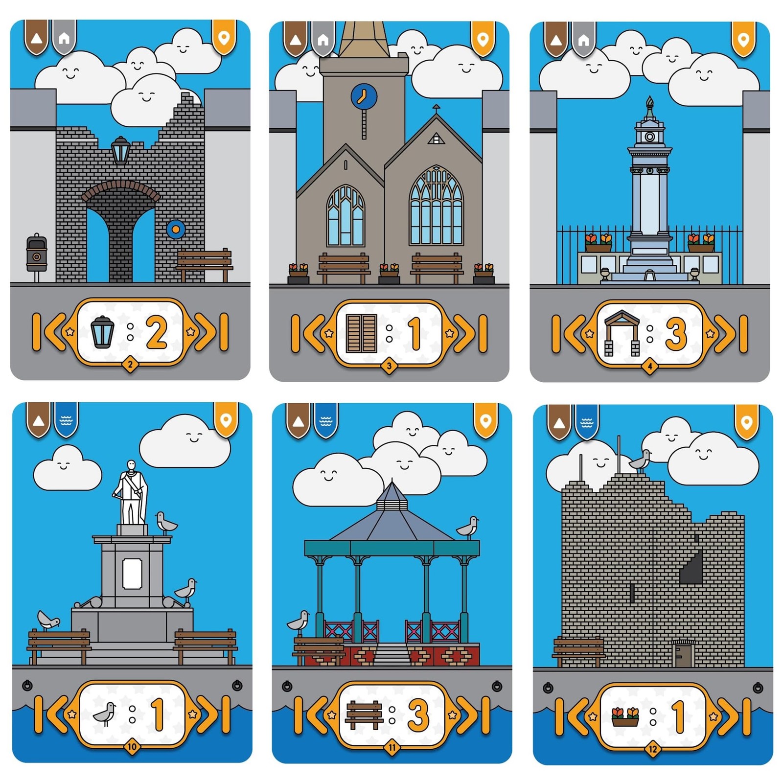 Mighty Boards: Tenby – Matching Card Game, Action Drafting, Street Building