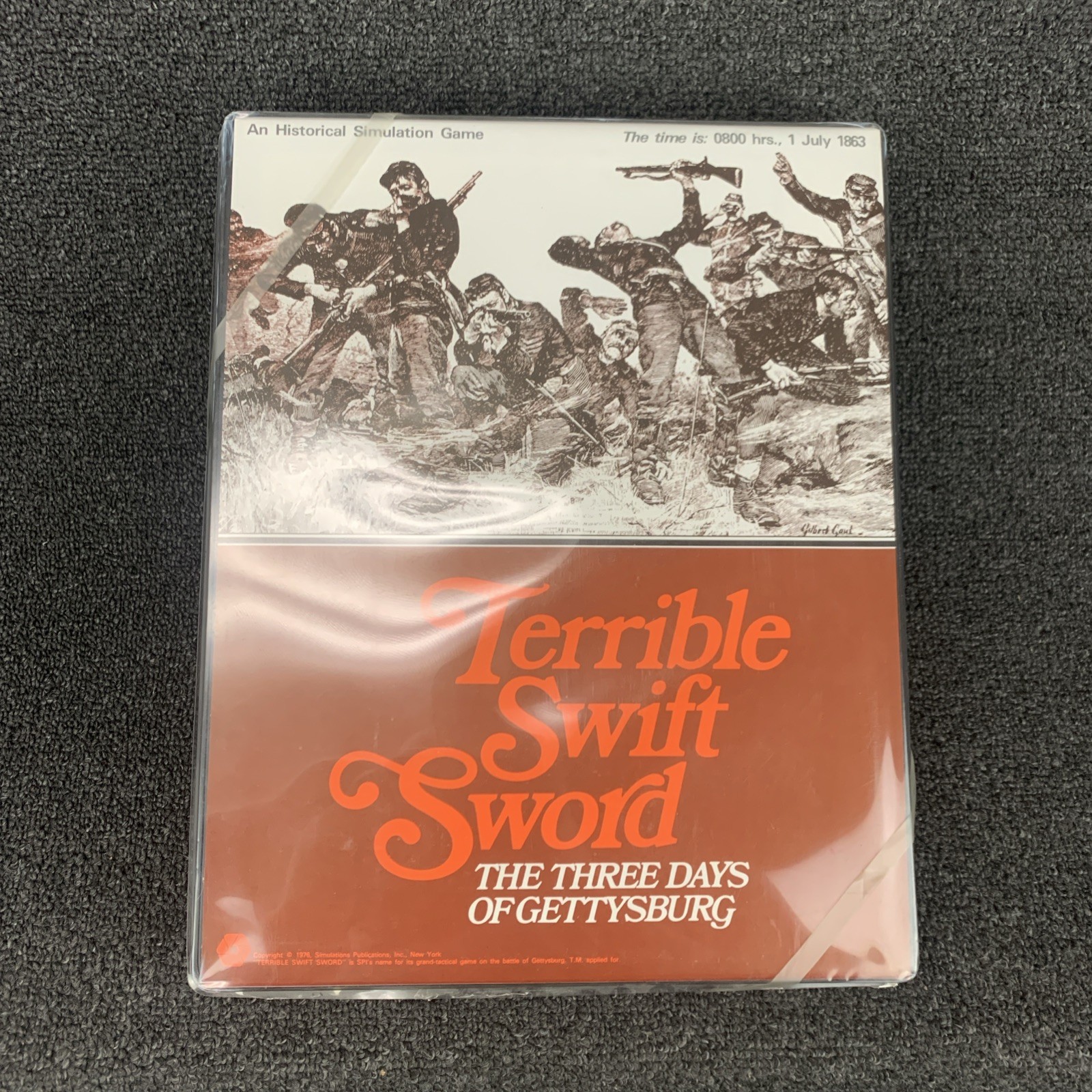 SPI 1976 Tray – TERRIBLE SWIFT SWORD – Three Days of Gettysburg Game (PUN) EX