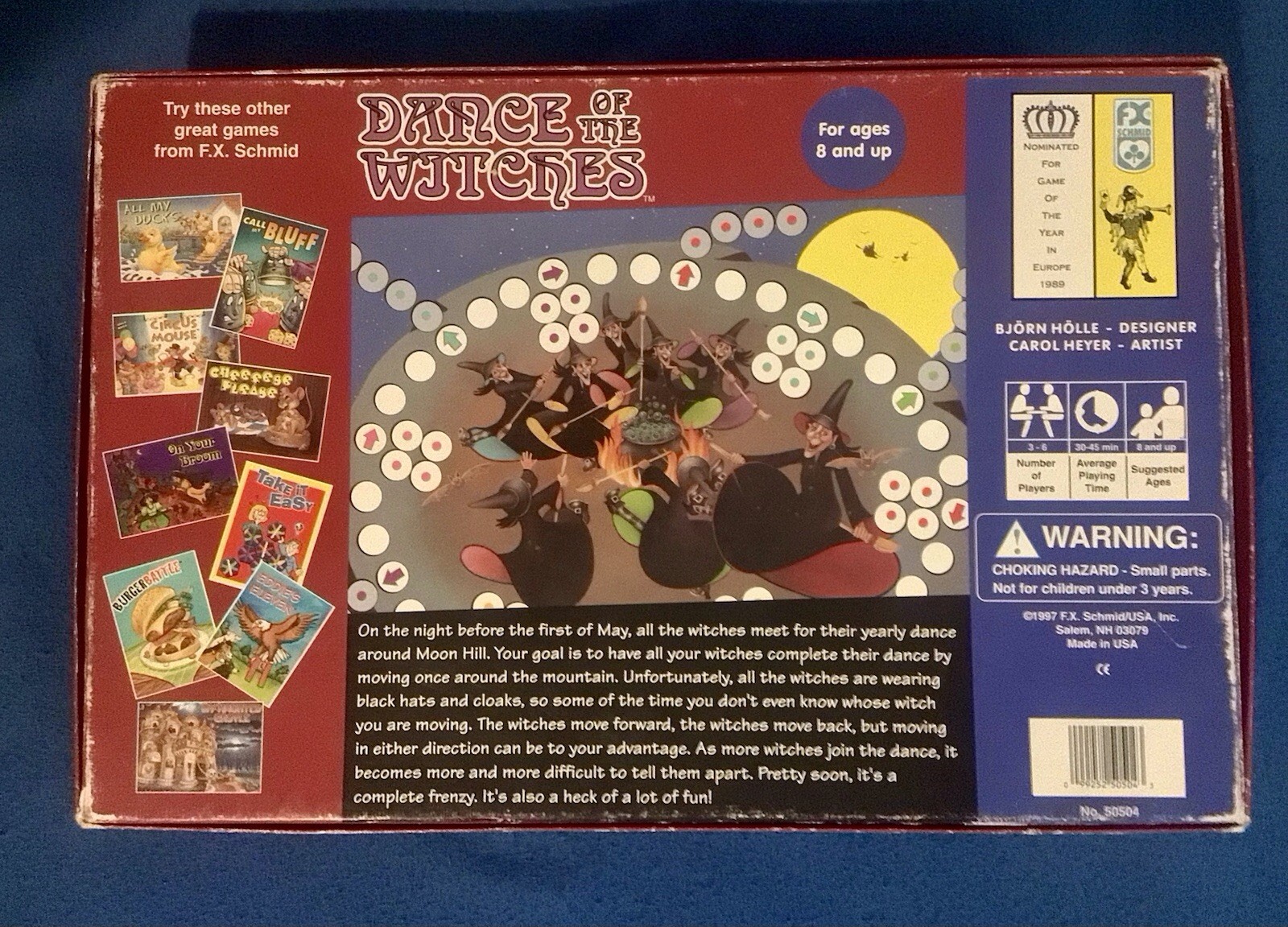 Dance Of The Witches 1997 Board Game Vintage FX Schmid Bjorn Holle Near Complete