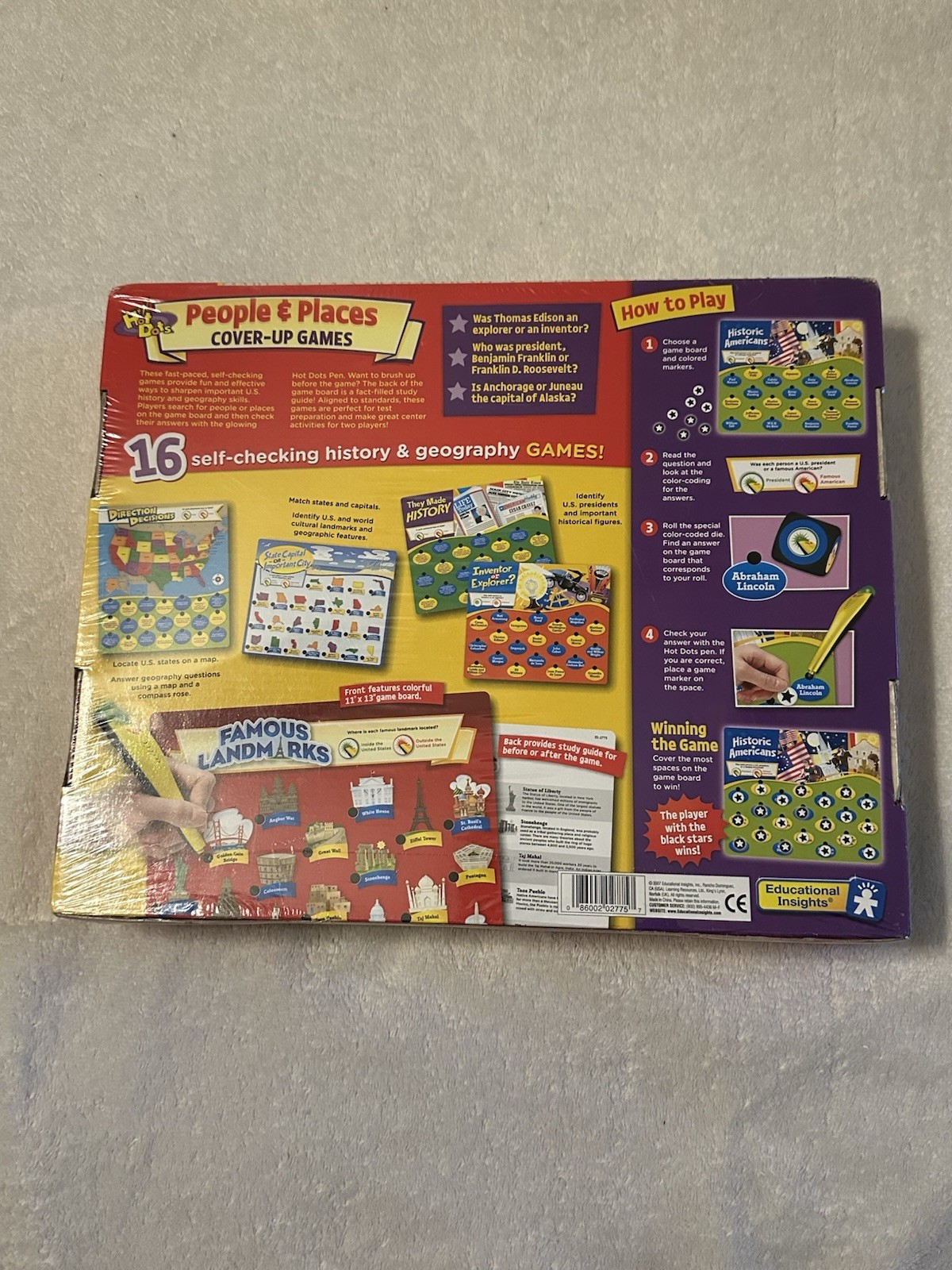 Hot Dots People & Places Cover-Up Games Educational Insights